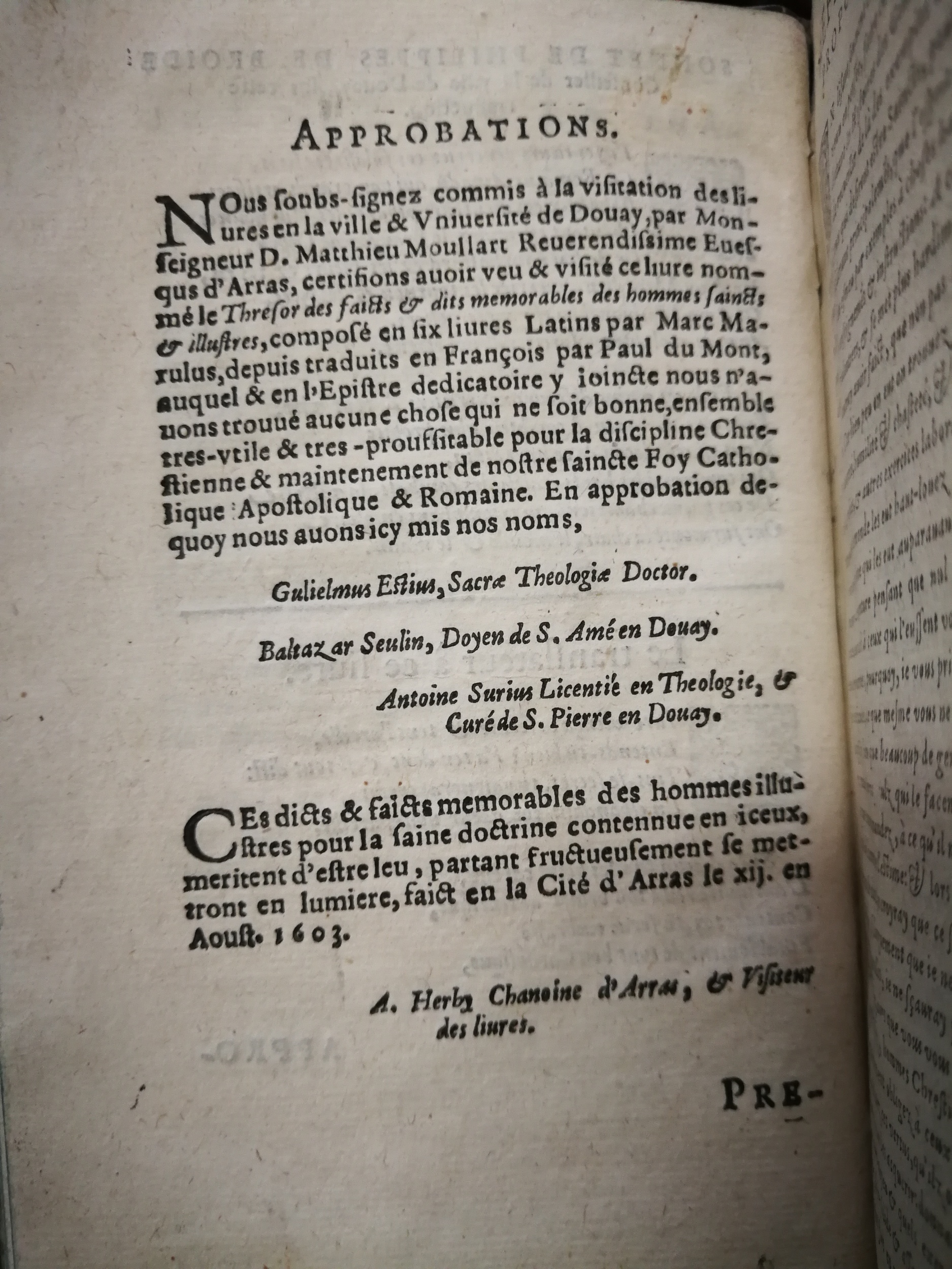 1604 - Balthazar Bellère - Trésor sacré des hommes illustres - BU Lille