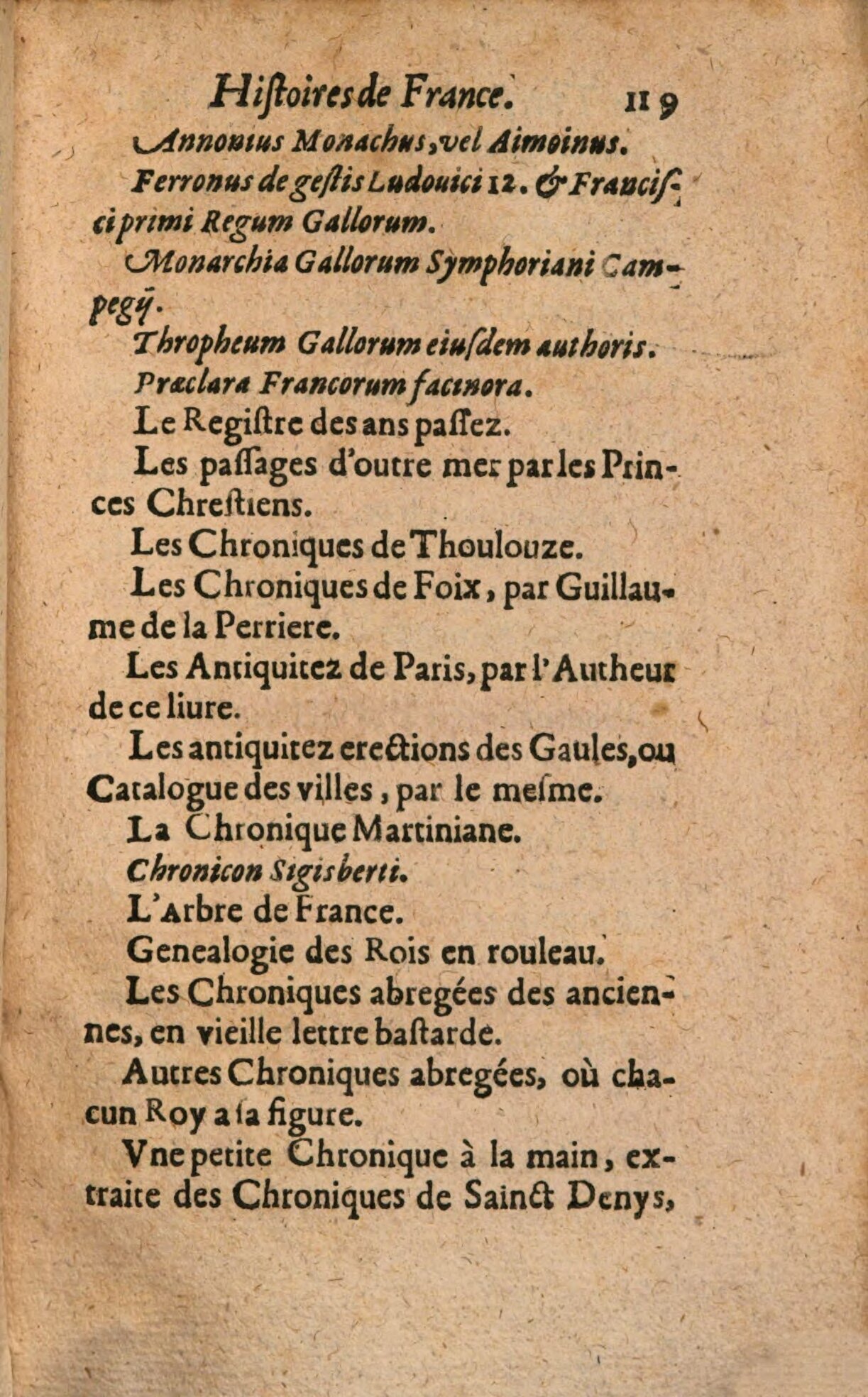 1639 - Jean Corrozet - Trésor des histoires de France - BSB Munich 1639 - Jean Corrozet - Trésor des histoires de France - BSB Munich