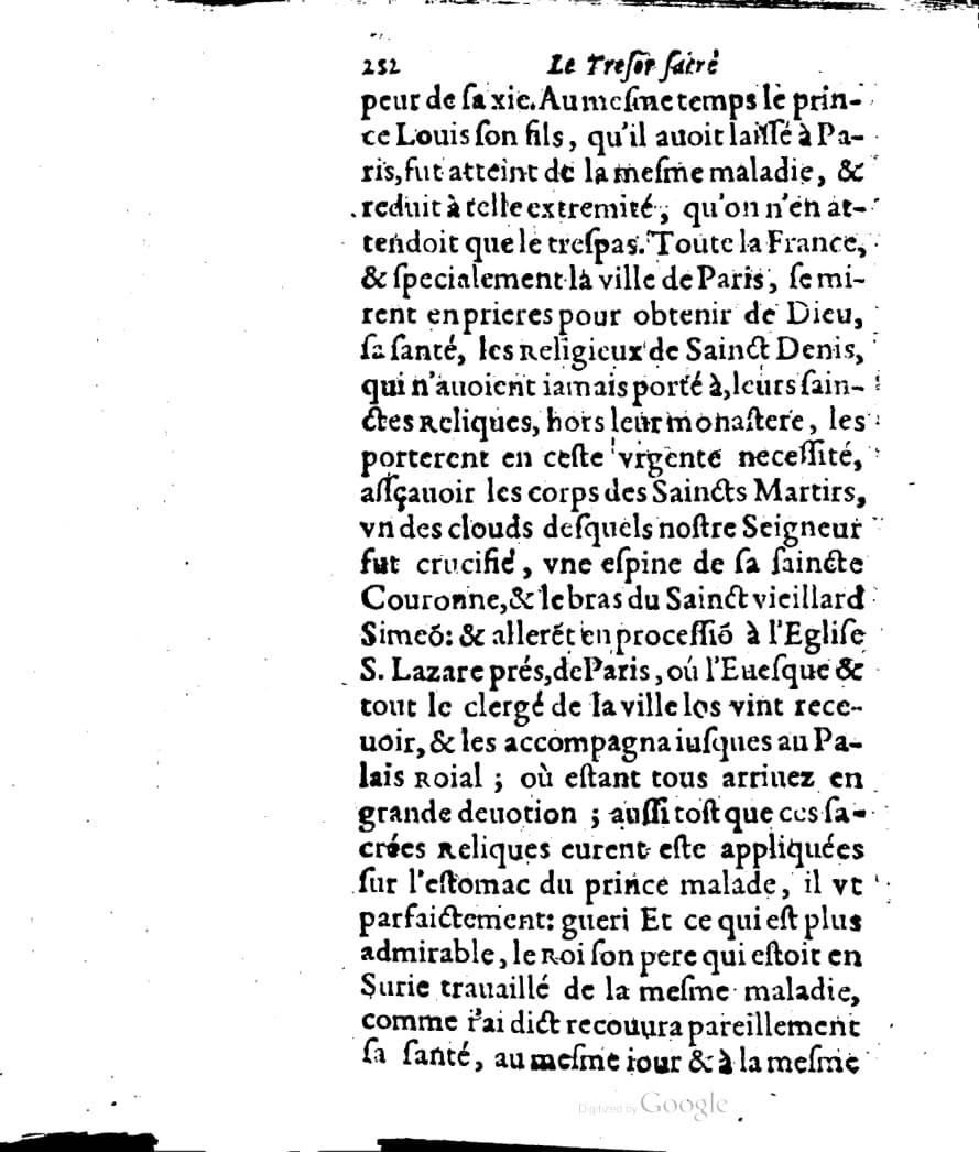 1636 - Jean Billaine - Trésor sacré ou inventaire des saintes reliques - British Library