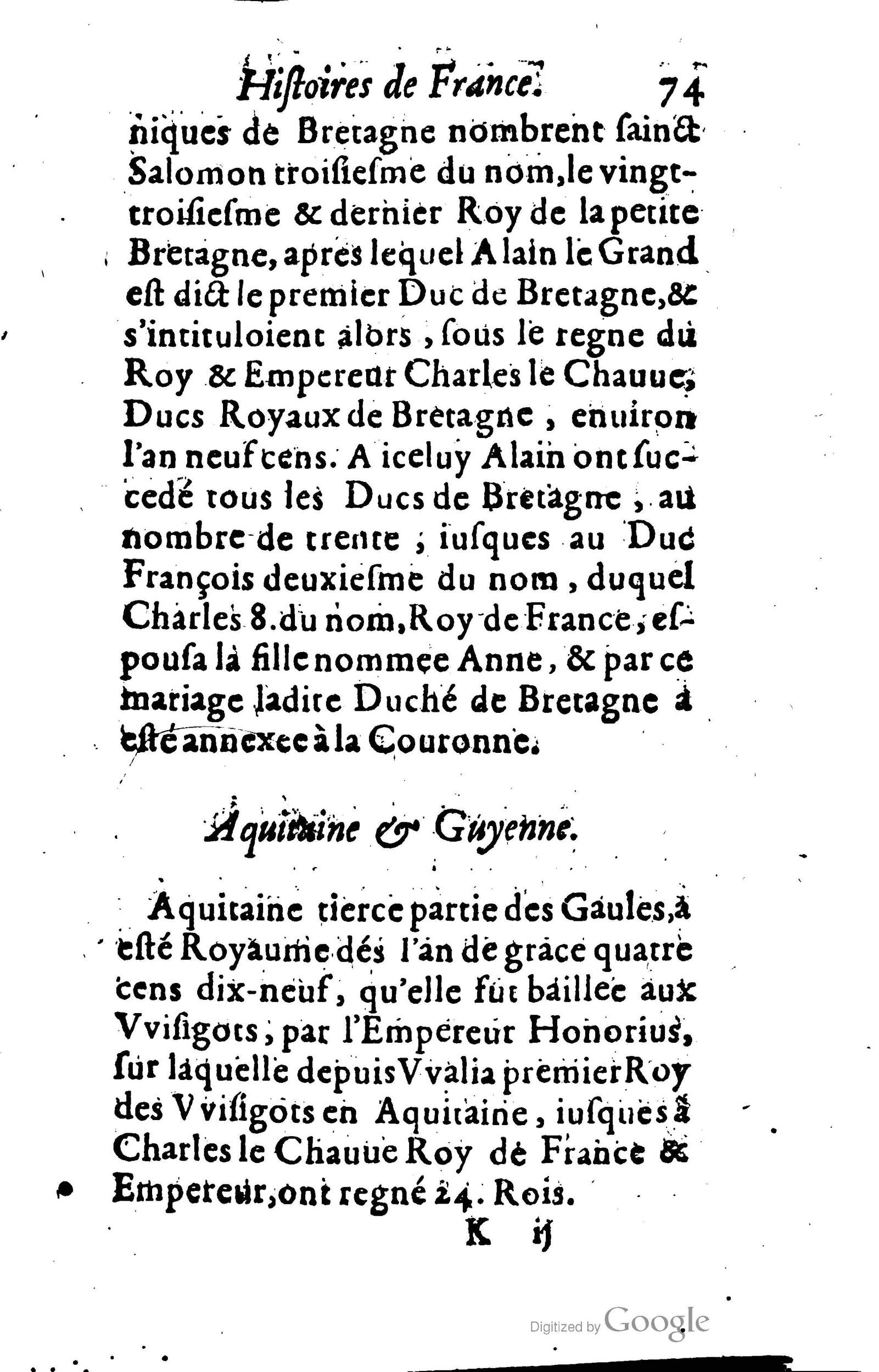 1619 - Jean Corrozet - Trésor des histoires de France - BSB Munich
