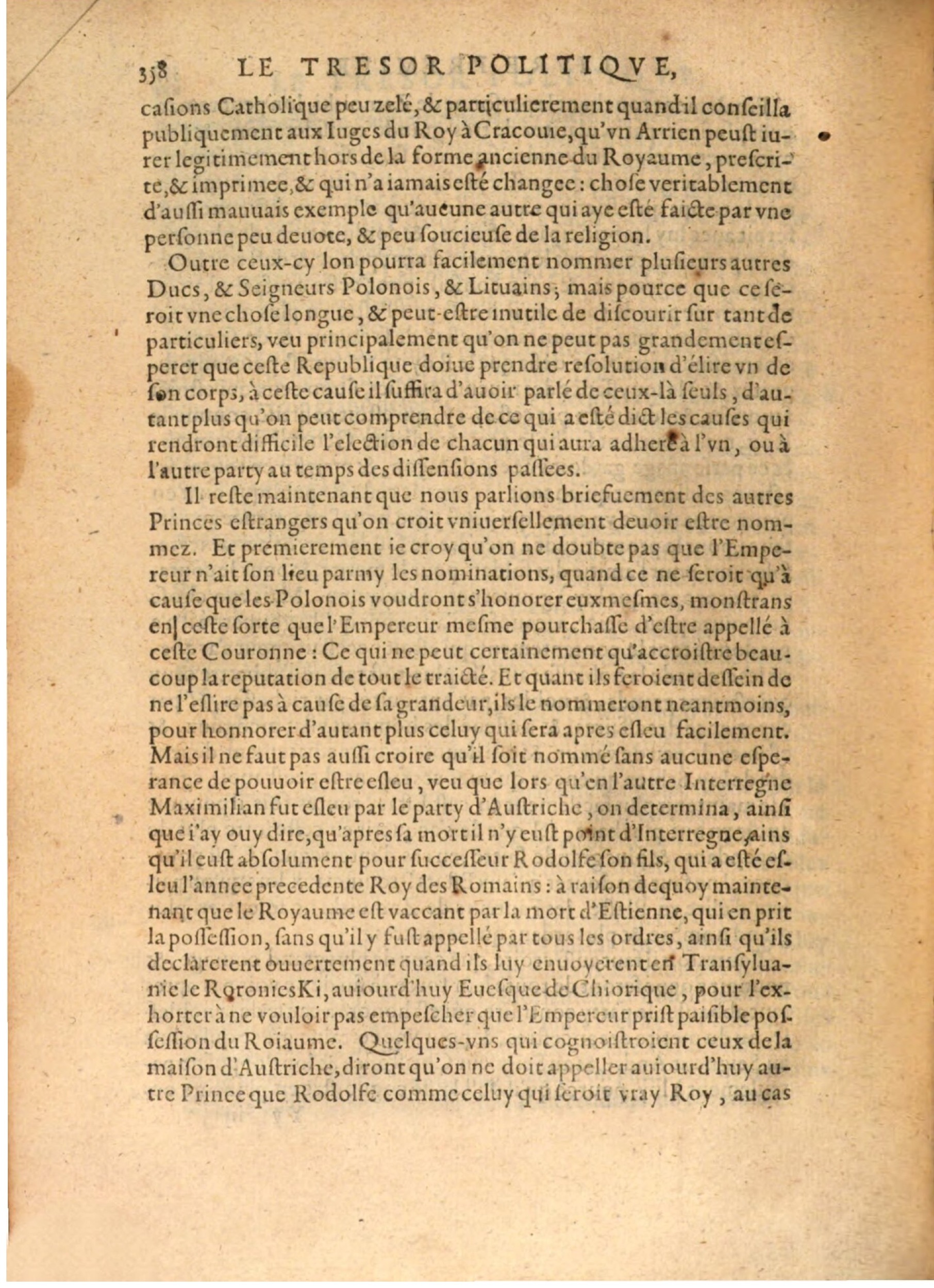 1608 - Nicolas Du Fossé - Trésor politique - BSB Munich
