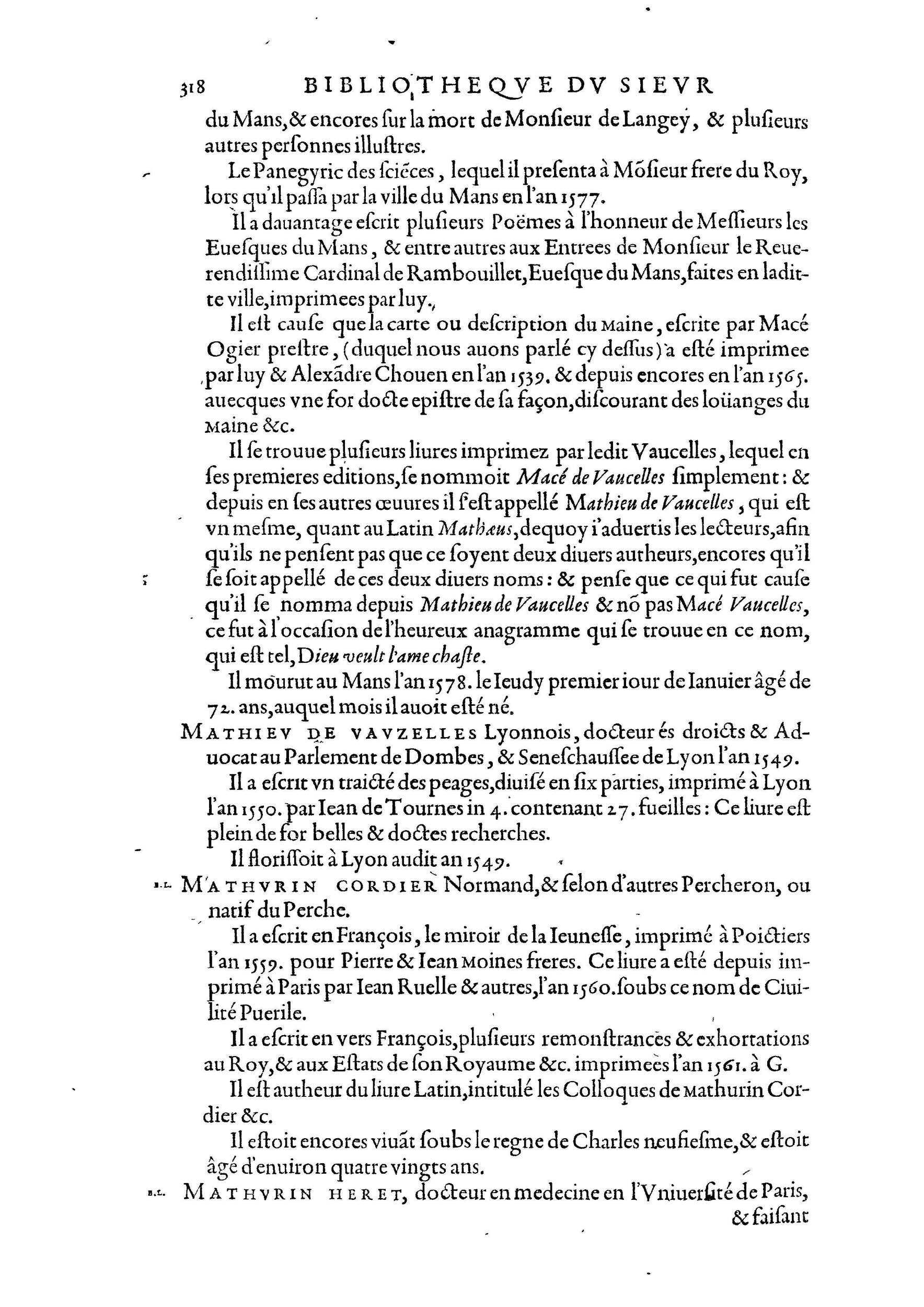 1584 - Abel L&#039;Angelier - Bibliothèques françaises - BnF