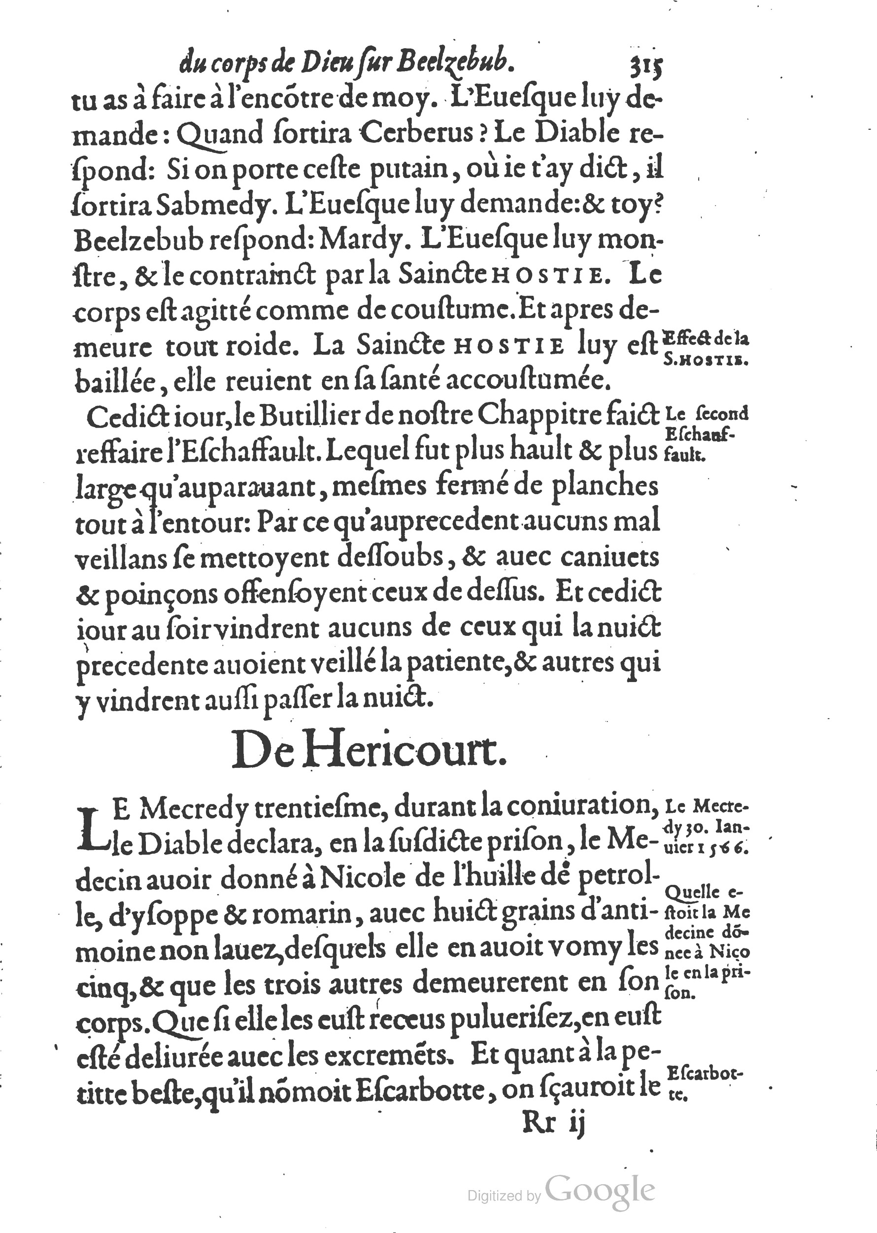 1578 - Nicolas Chesneau - Trésor et entière histoire de la triomphante victoire du corps de Dieu sur l’esprit malin - British Library