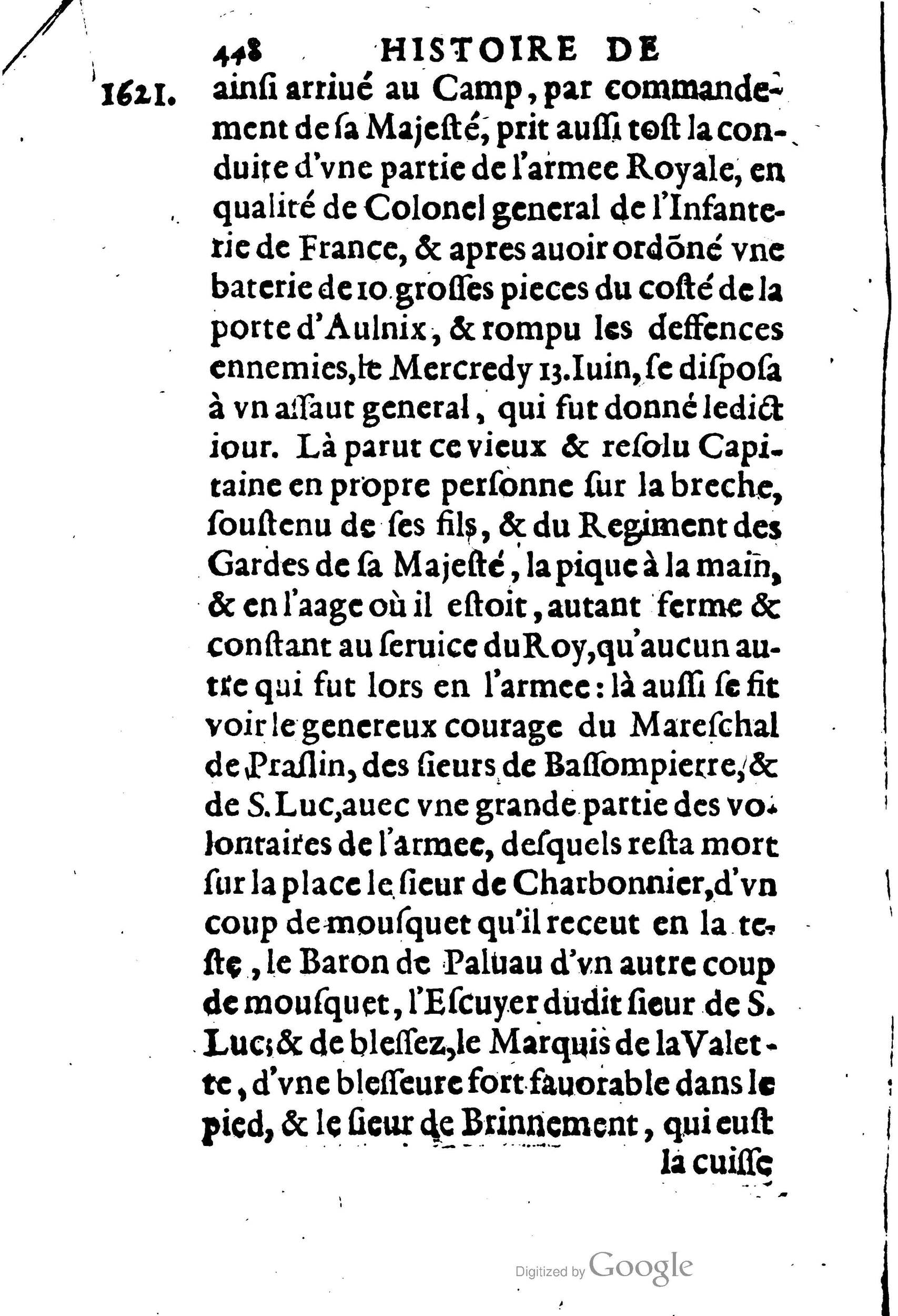 1623 - Joseph Bouillerot - Trésor de l’histoire générale de notre temps - BM Lyon