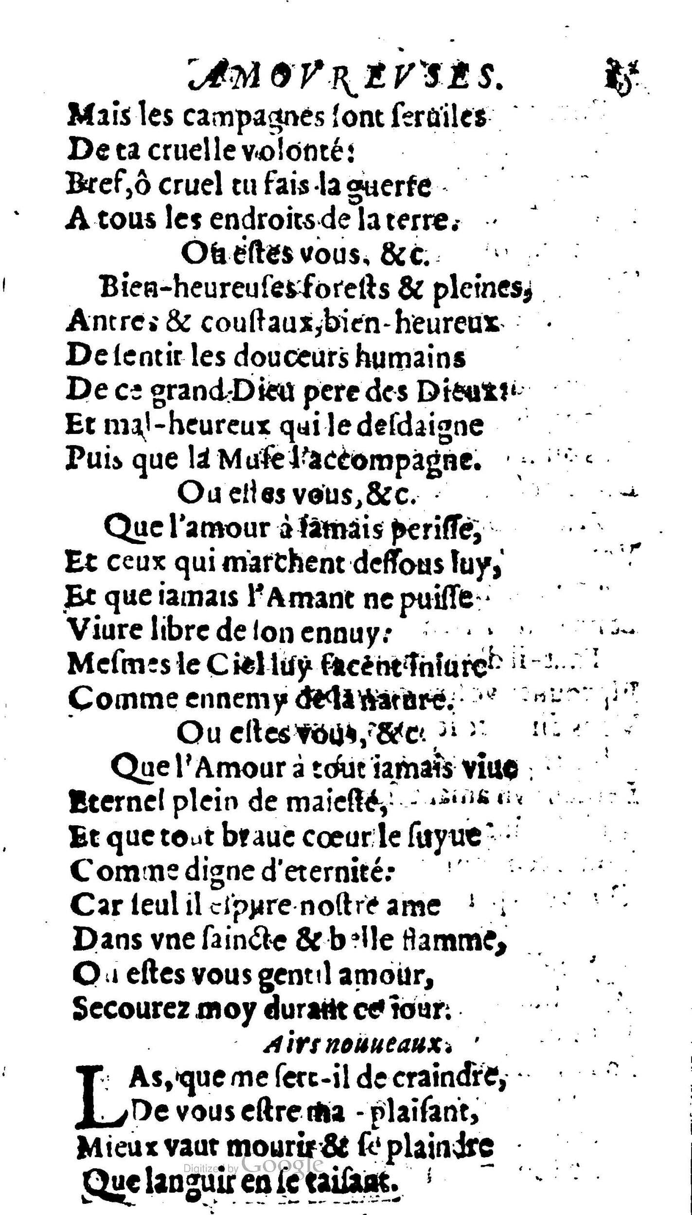 1606 - Théodore Reinsart - Trésor des chansons amoureuses recueillies des plus excellents airs de cour - Livre II - NK ČR Prague