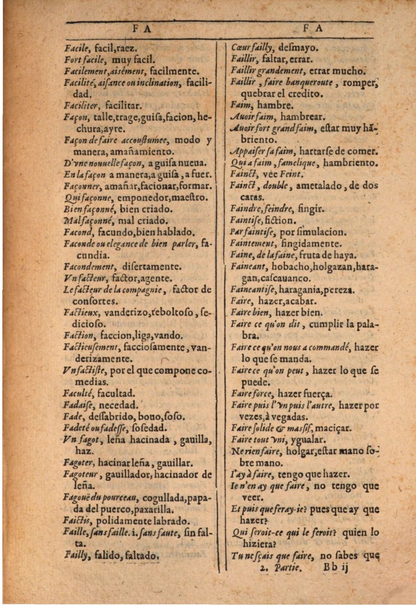 1607 - Marc Orry - Trésor des deux langues espagnole et française (Seconde partie) - BSB Munich