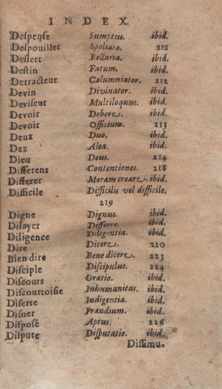 1612 - Dominicus Custos - Trésor des proverbes français  - Bibliopol-Olomuc