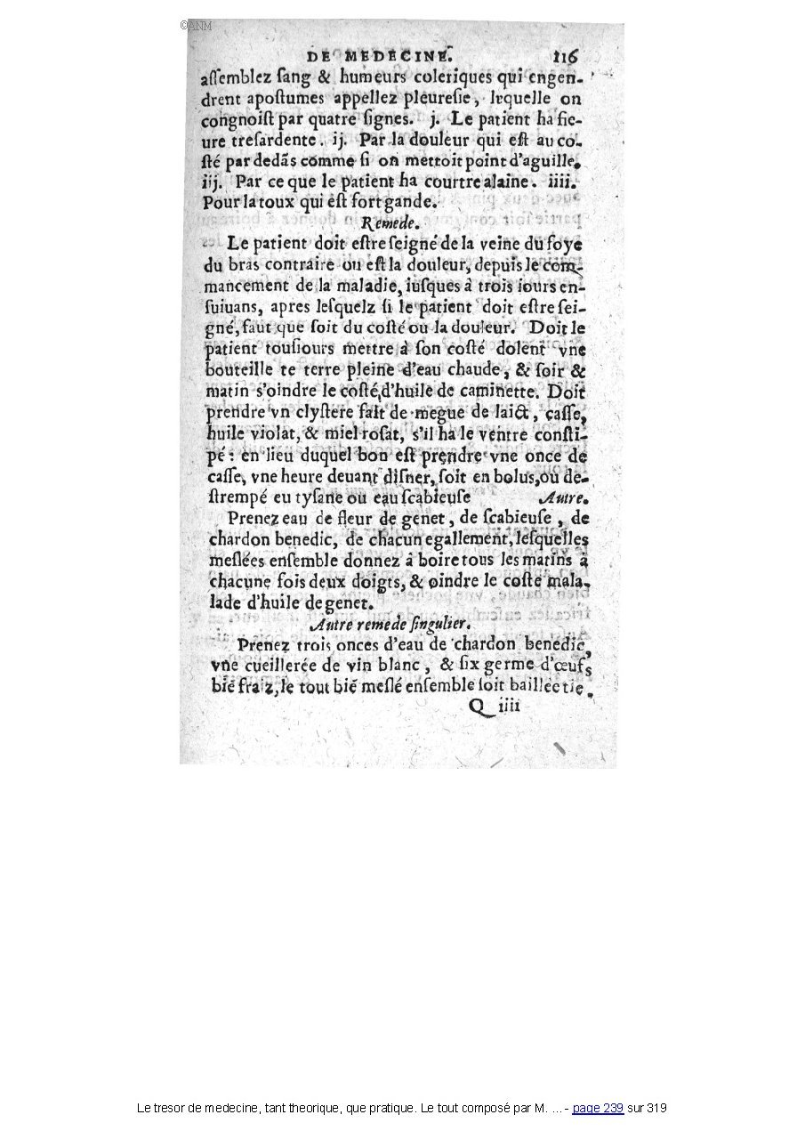 1560 - Pierre et Jan Moine - Trésor de médecine - Université Paris Cité