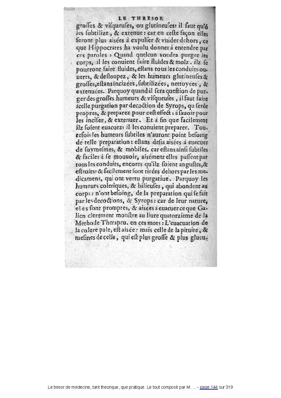 1560 - Pierre et Jan Moine - Trésor de médecine - Université Paris Cité