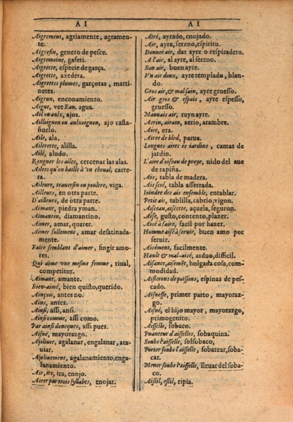 1607 - Marc Orry - Trésor des deux langues espagnole et française (Première et Seconde parties) - ÖNB Wien