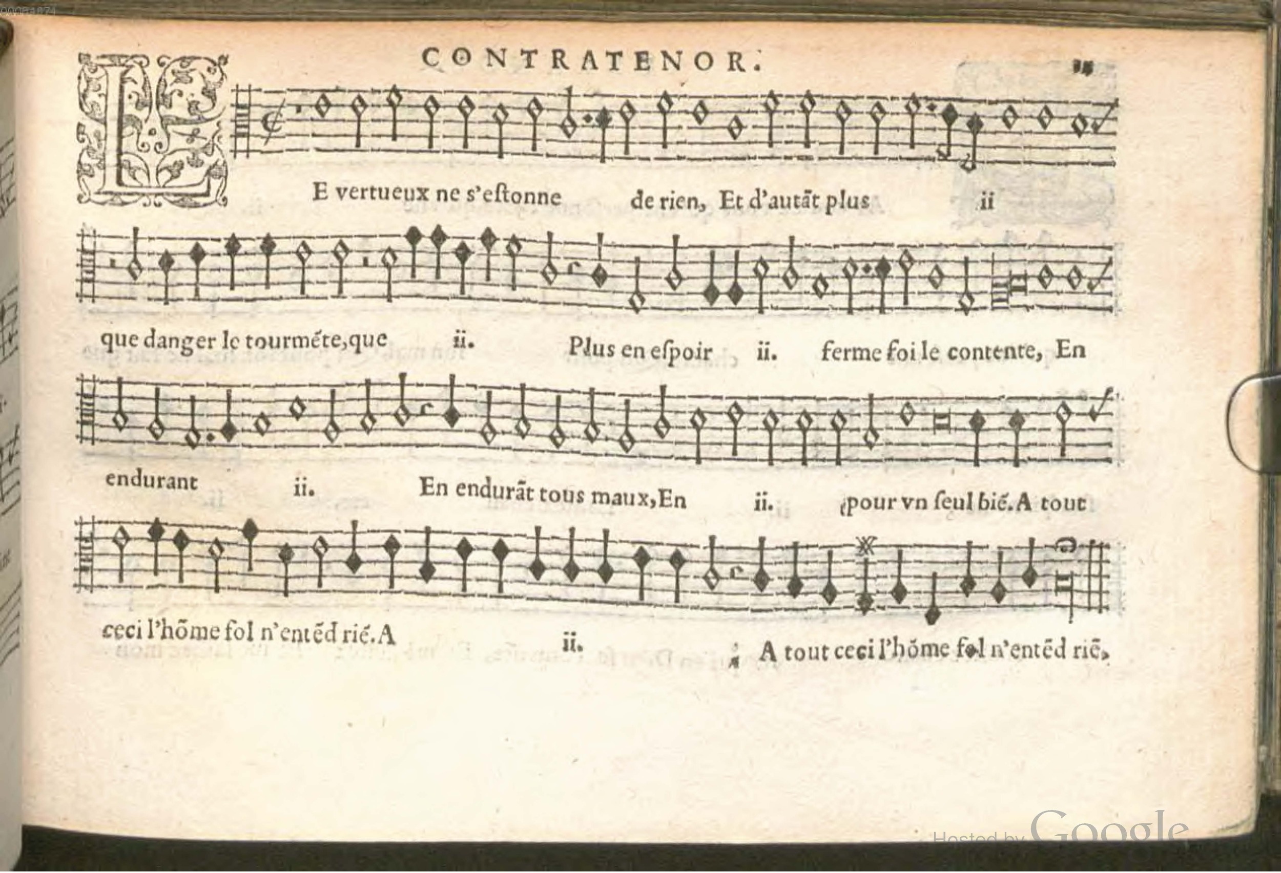 1576 - [Pierre de Saint-André] - Trésor de musique d’Orlande de Lassus Contratenor - BSB Munich