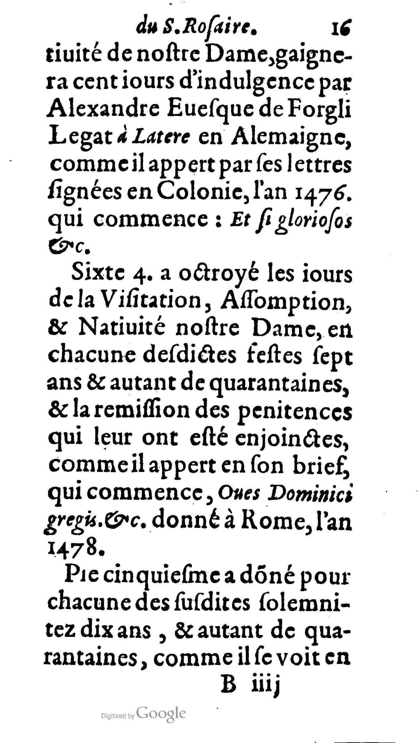 1604 - Jean Le Bouc - Trésor des indulgences du Saint Rosaire - BM Lyon 1604 - Jean Le Bouc - Trésor des indulgences du Saint Rosaire - BM Lyon
