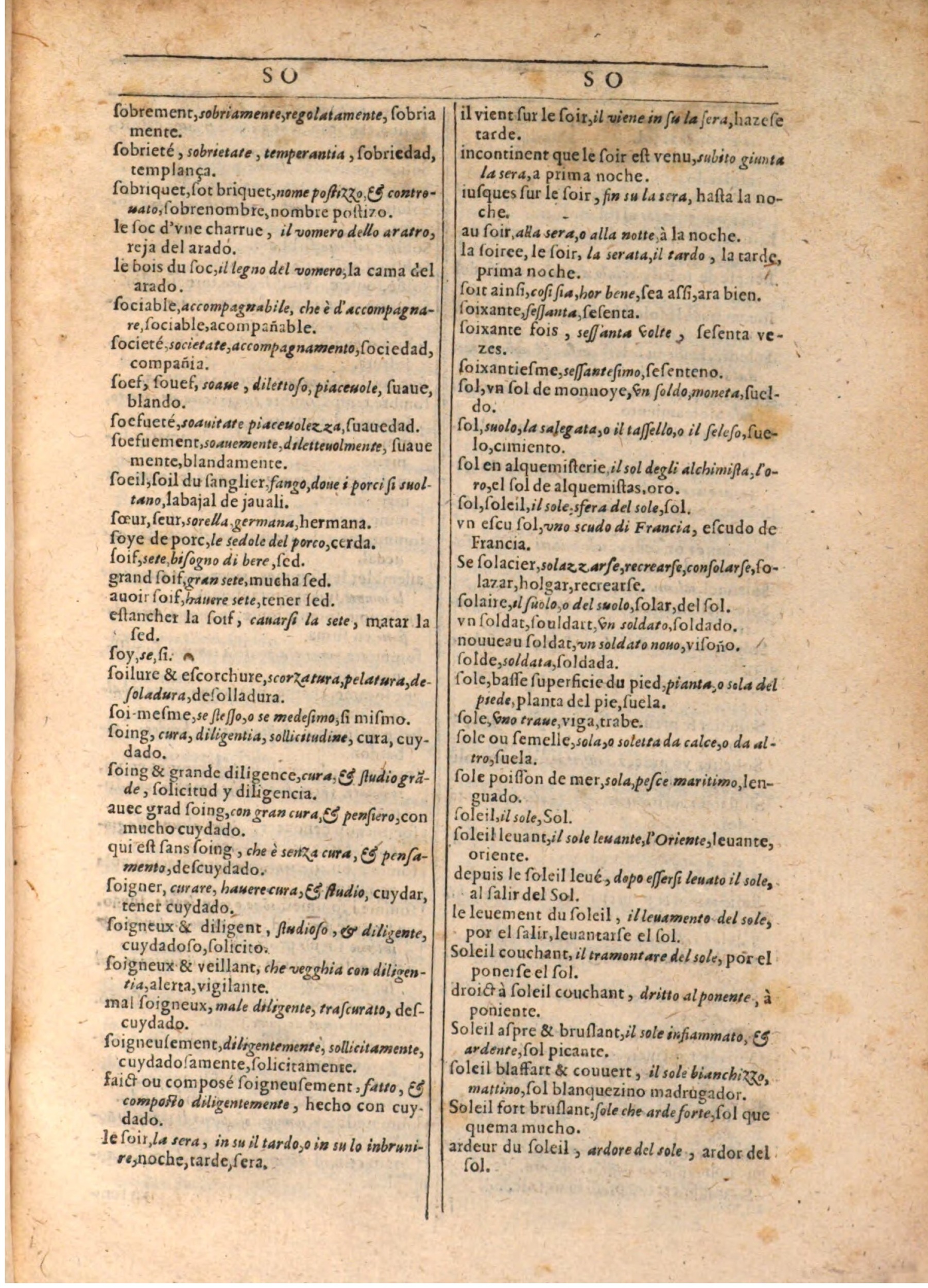 1609 - Philippe Albert et Alexandre Pernet - Trésor des trois langues française, italienne et espagnole (Seconde partie) - BSB Munich 1609 - Philippe Albert et Alexandre Pernet - Trésor des trois langues française, italienne et espagnole (Seconde partie) - BSB Munich