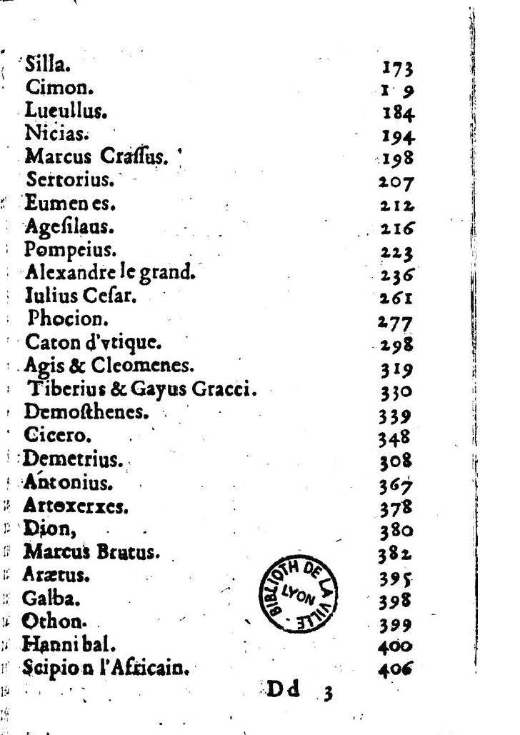 1611 - Pierre Rigaud - Trésor des vies de Plutarque - BM Lyon
