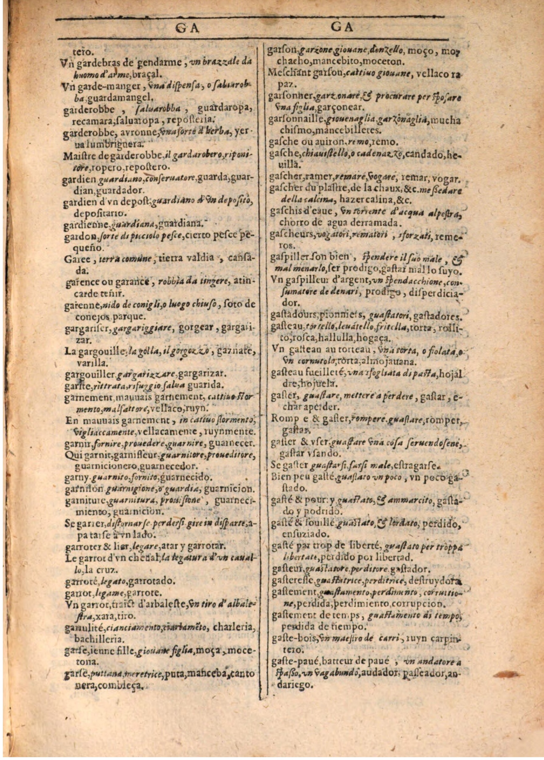 1609 - Philippe Albert et Alexandre Pernet - Trésor des trois langues française, italienne et espagnole (Seconde partie) - BSB Munich 1609 - Philippe Albert et Alexandre Pernet - Trésor des trois langues française, italienne et espagnole (Seconde partie) - BSB Munich