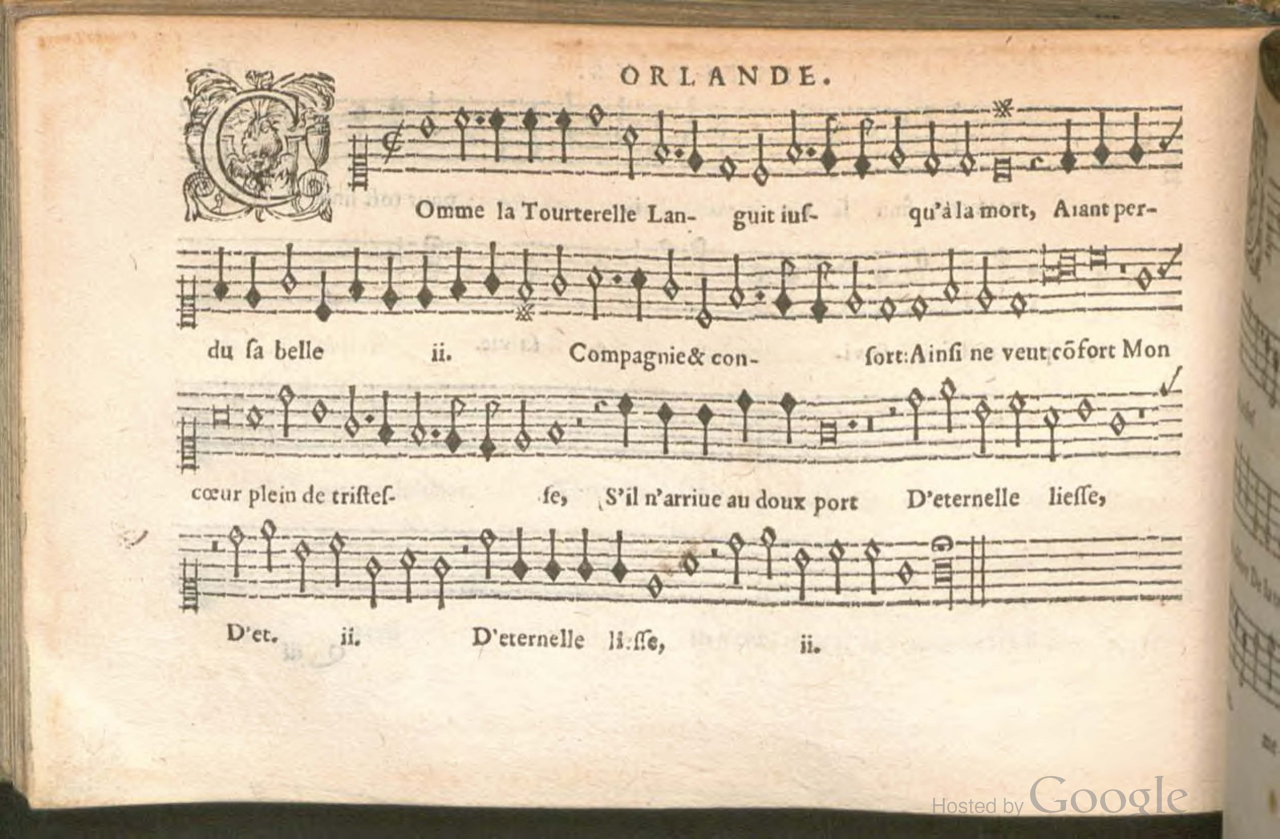 1576 - [Pierre de Saint-André] - Trésor de musique d’Orlande de Lassus Superius - BSB Munich