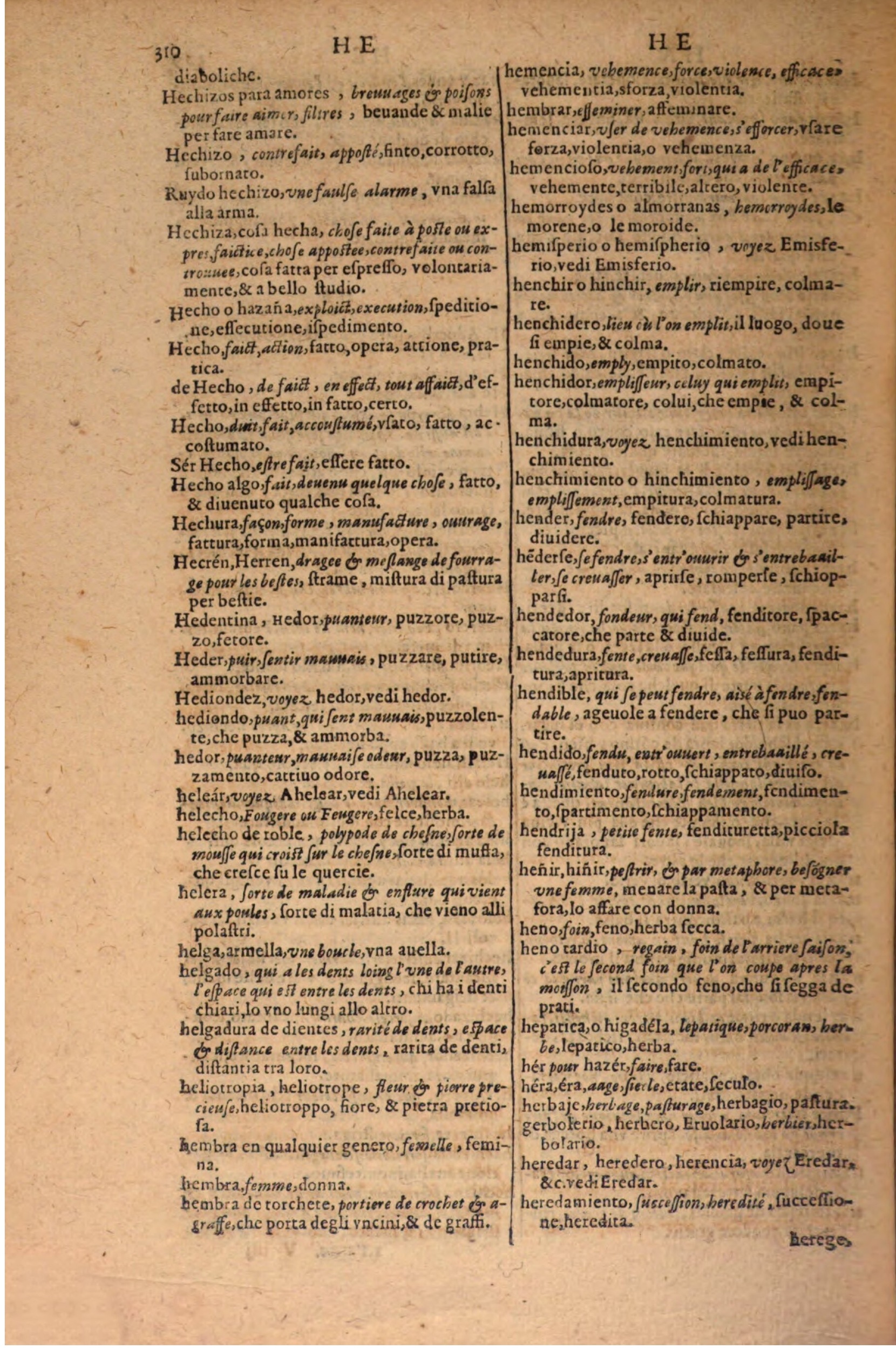 1606 - Samuel Crespin - Thresor des trois langues, francoise, italiene et espagnolle - BSB Munich