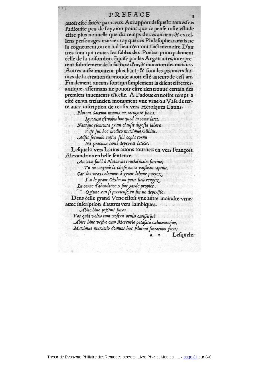 1555 - Balthazar Arnoullet - Trésor d’Évonyme Philiatre - Université Paris Cité