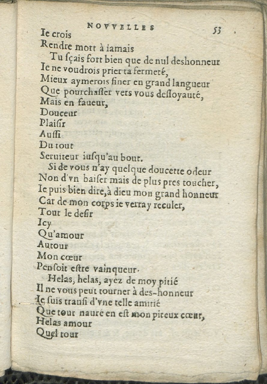 1575 - Pierre Brenouzet - Trésor de tous les recueils de chansons, tant amoureuses, rustiques, que musicales - Det KLG Copenhague