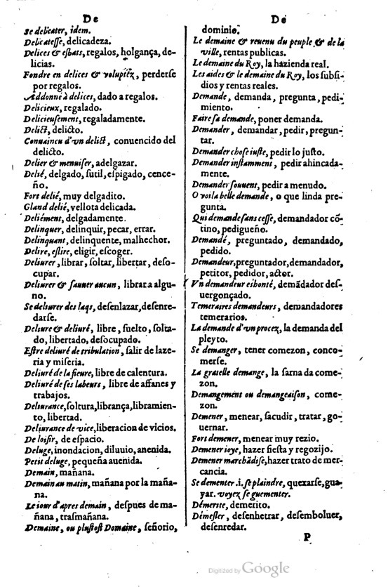 1621 - Adrian Tiffaine - Trésor des deux langues espagnole et française - BM Lyon