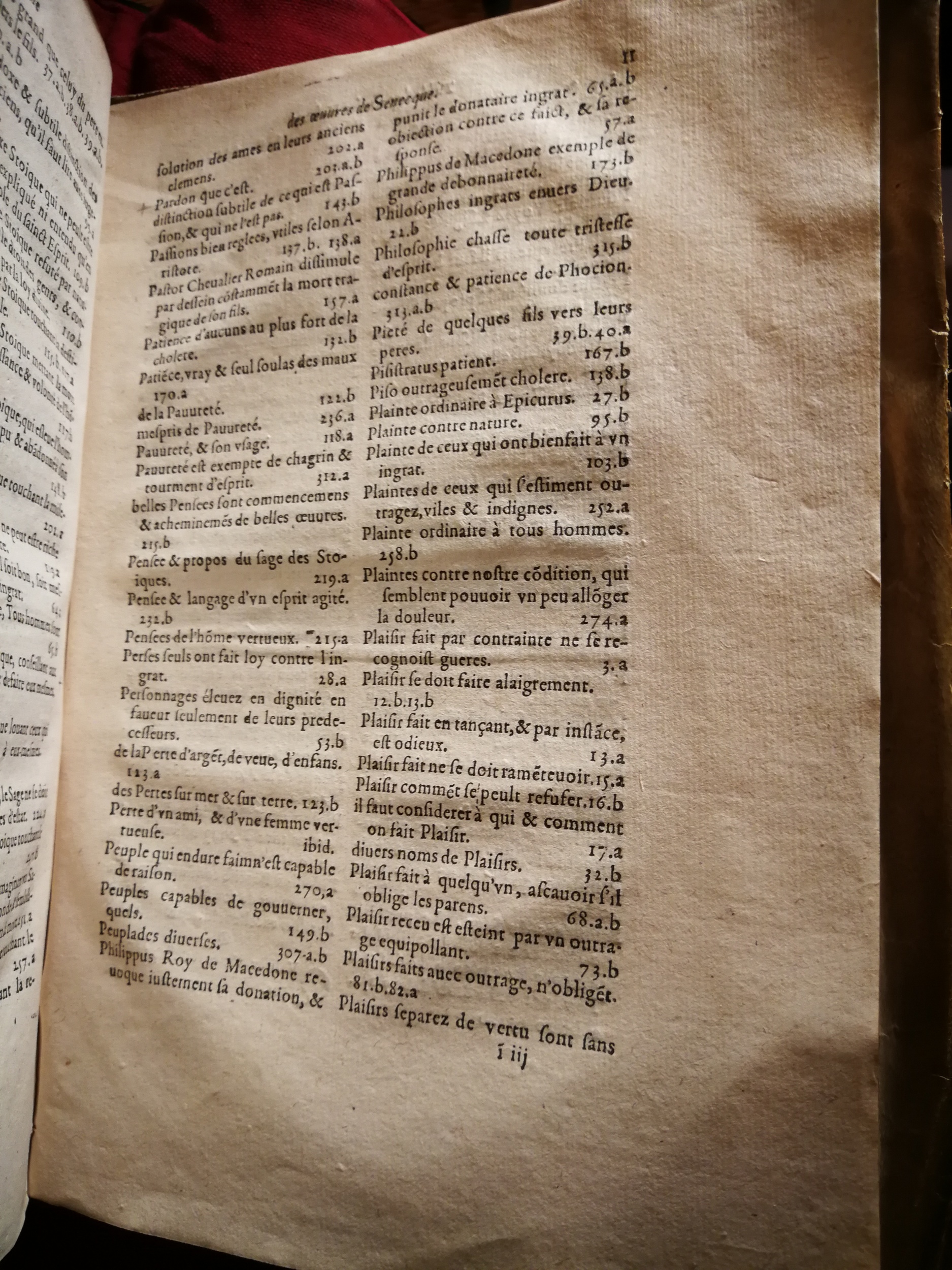 1595 - Jean Houzé - Œuvres morales et mêlées de Sénèque, Trésor de philosophie morale - T. 1 - BnF