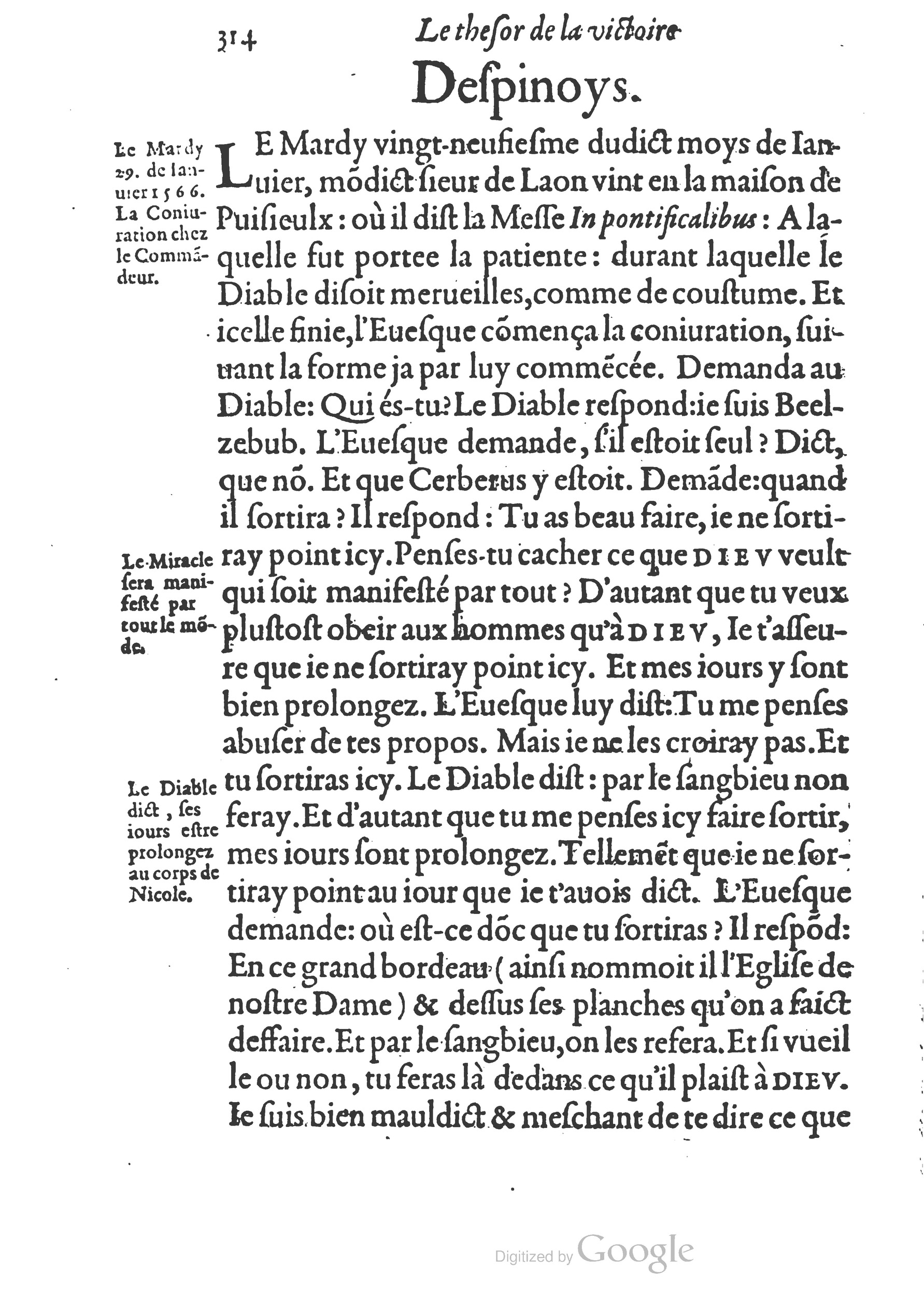 1578 - Nicolas Chesneau - Trésor et entière histoire de la triomphante victoire du corps de Dieu sur l’esprit malin - British Library
