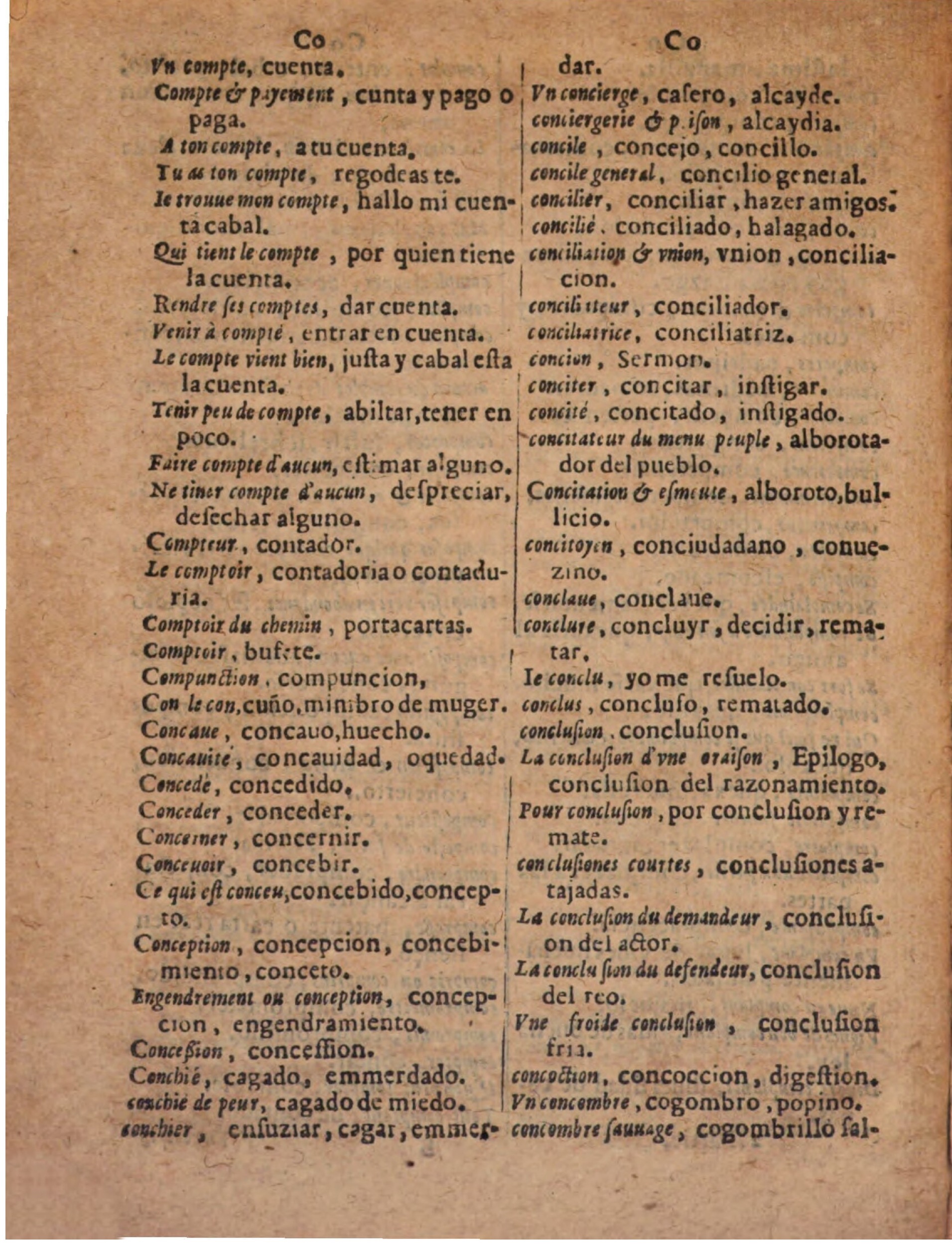1624 - Hubert Antoine - Trésor des deux langues espagnole et française (Seconde partie) - BSB Munich