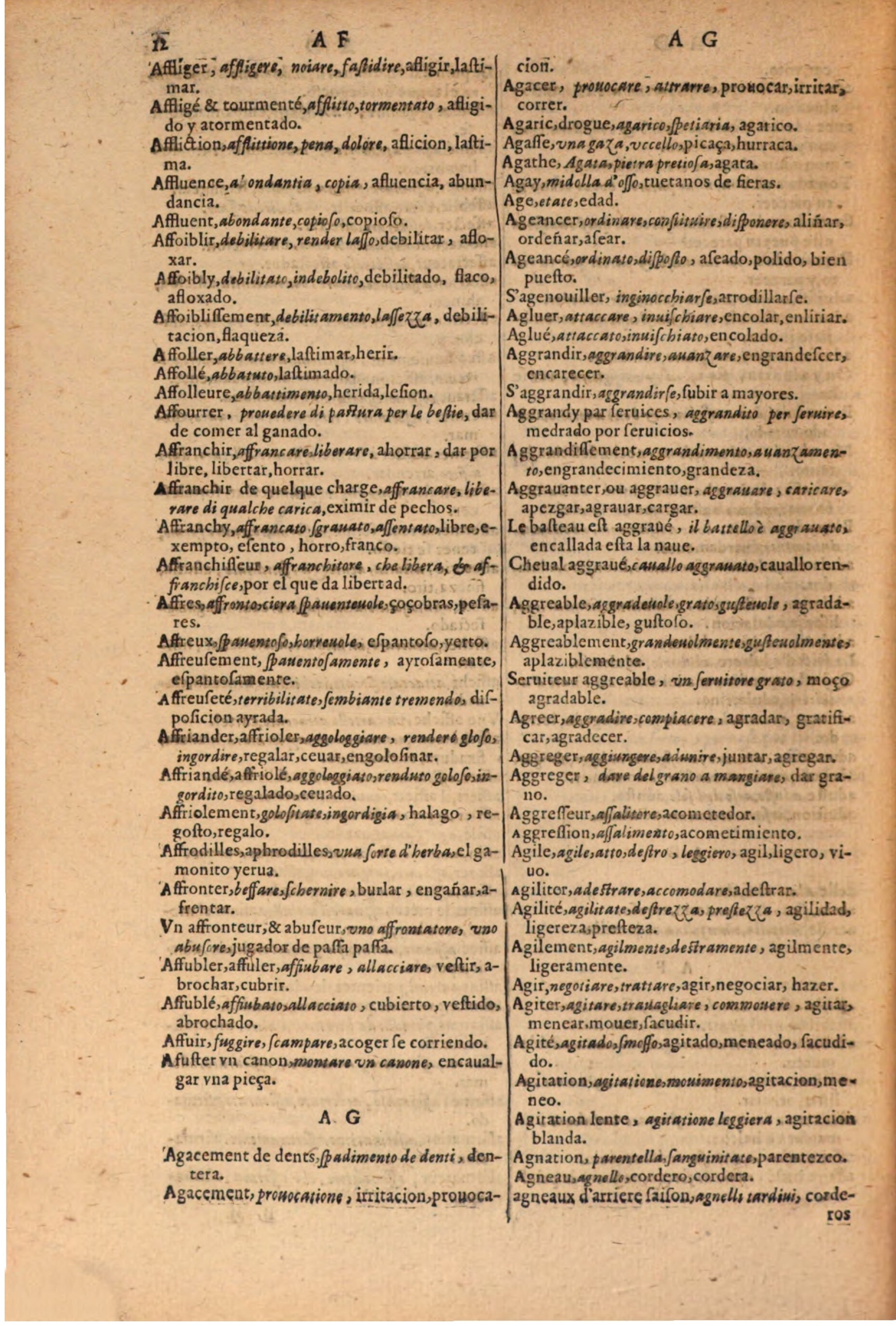 1616 - Pierre de la Rovière - Trésor des trois langues (Seconde partie) - BSB Munich