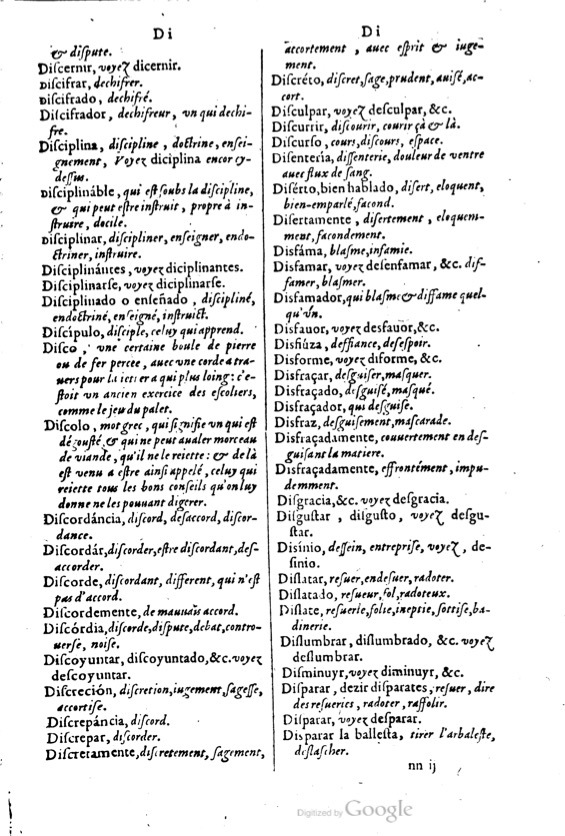 1621 - Adrian Tiffaine - Trésor des deux langues espagnole et française - BM Lyon