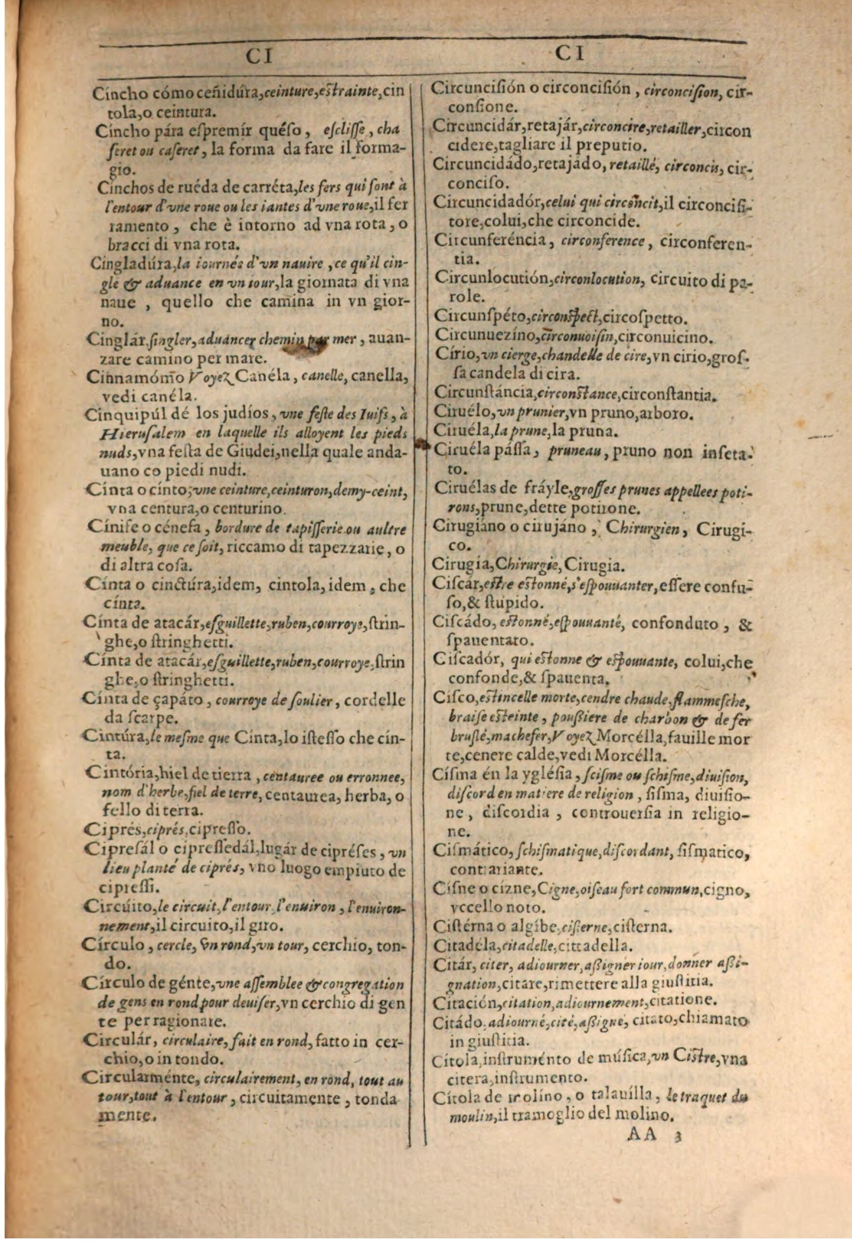 1609 - Philippe Albert et Alexandre Pernet - Trésor des trois langues française, italienne et espagnole (Première partie) - BSB Munich 1609 - Philippe Albert et Alexandre Pernet - Trésor des trois langues française, italienne et espagnole (Première partie) - BSB Munich