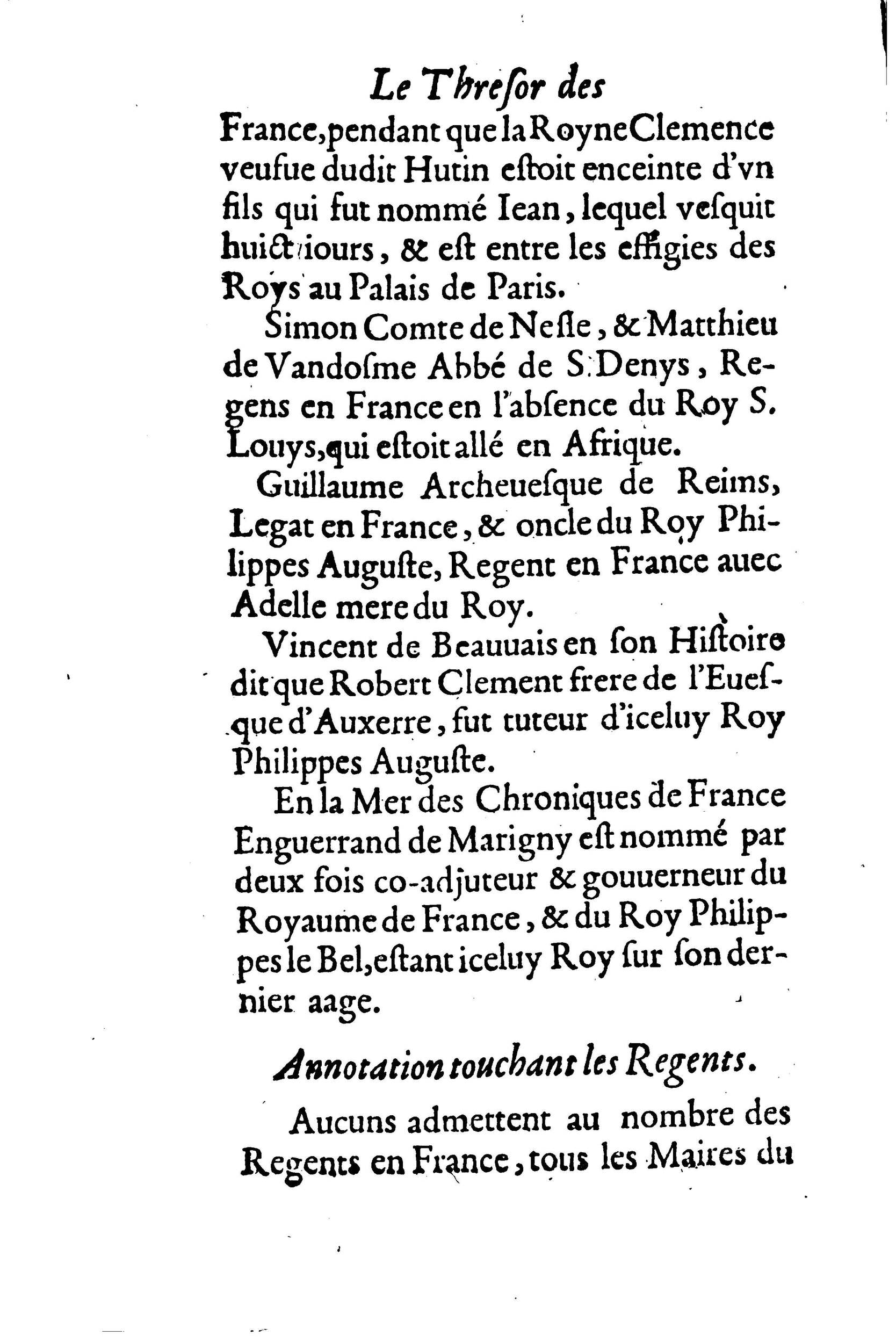 1633 - Jean Corrozet - Trésor des histoires de France - BM Lyon 1633 - Jean Corrozet - Trésor des histoires de France - BM Lyon
