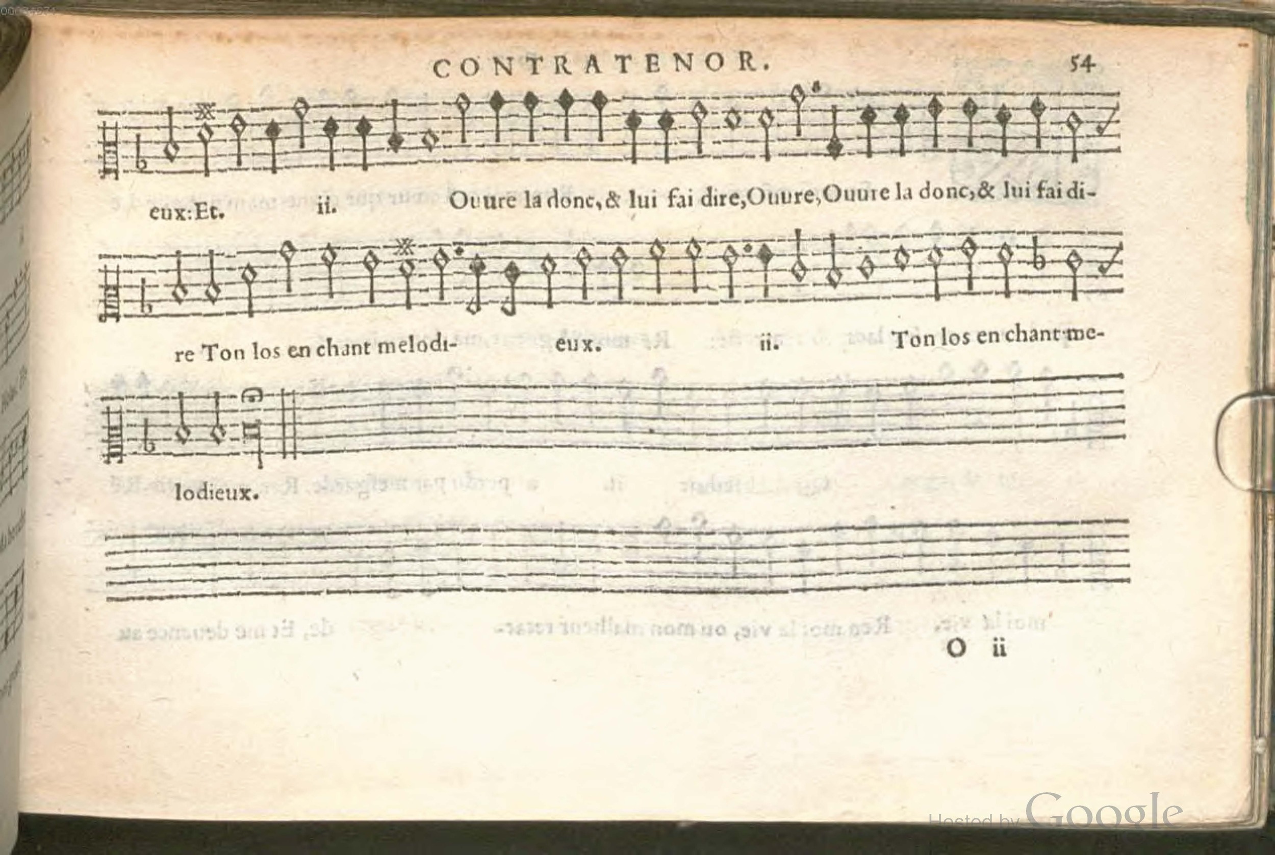 1576 - [Pierre de Saint-André] - Trésor de musique d’Orlande de Lassus Contratenor - BSB Munich