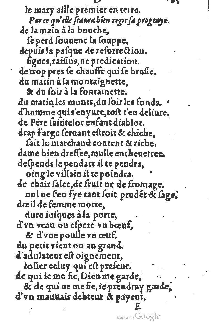 1581 - Nicolas Bonfons  - Trésor des sentences dorées - Princeton