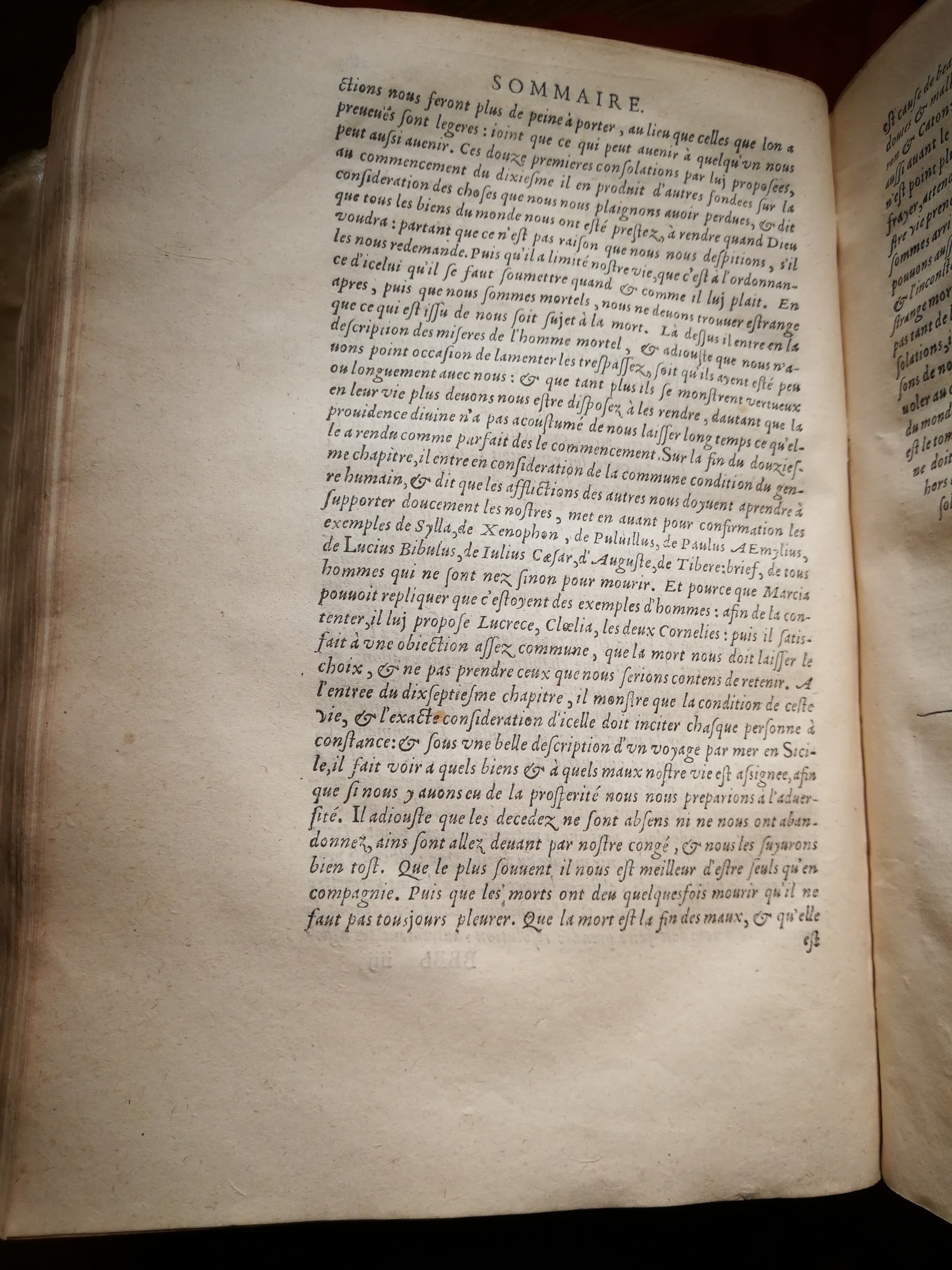 1595 - Jean Houzé - Œuvres morales et mêlées de Sénèque, Trésor de philosophie morale - T. 1 - BnF