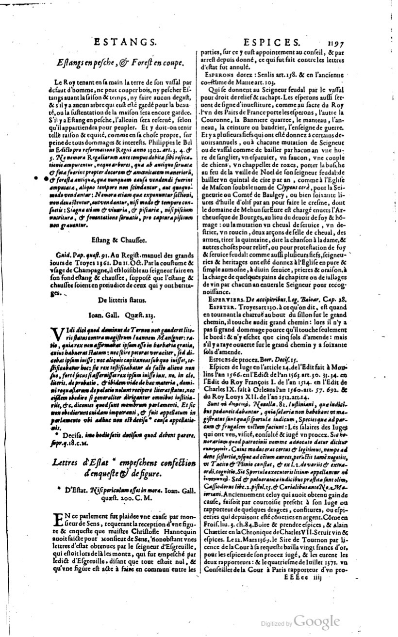 1629 - Veuve Nicolas Buon - Trésor du droit français (29620 T. 1) - BM Lyon