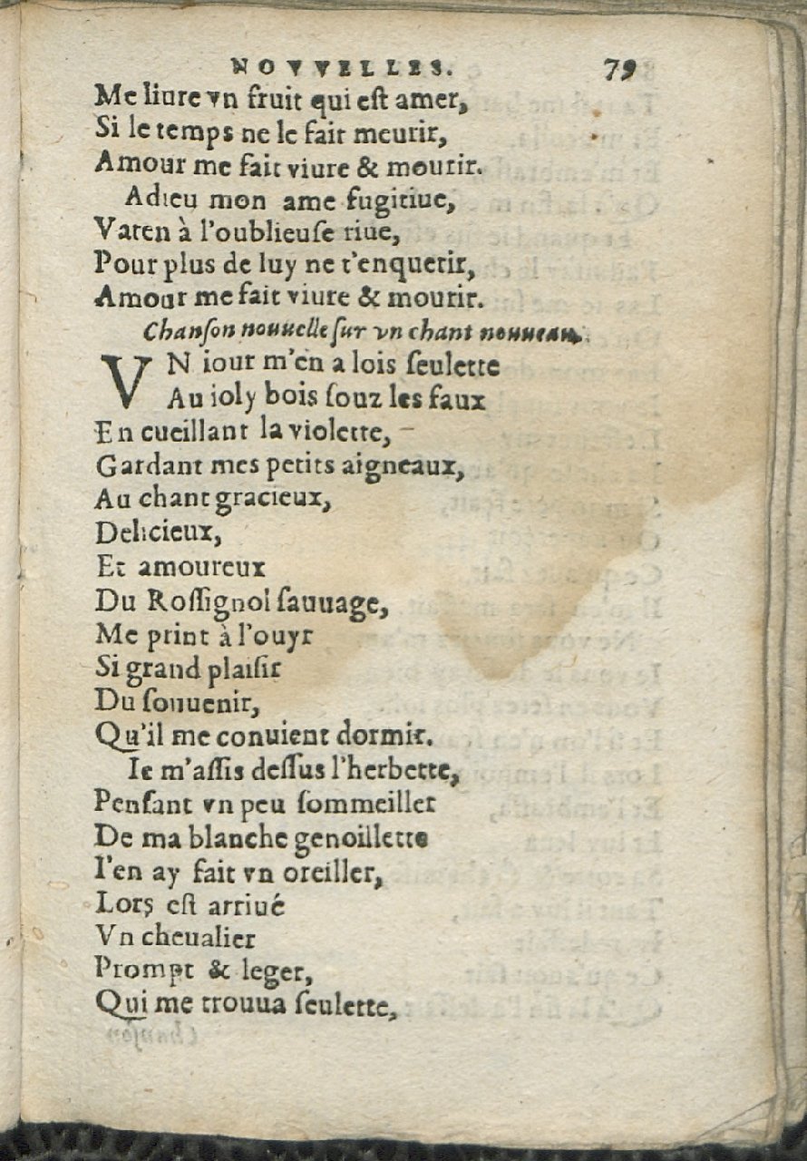 1575 - Pierre Brenouzet - Trésor de tous les recueils de chansons, tant amoureuses, rustiques, que musicales - Det KLG Copenhague