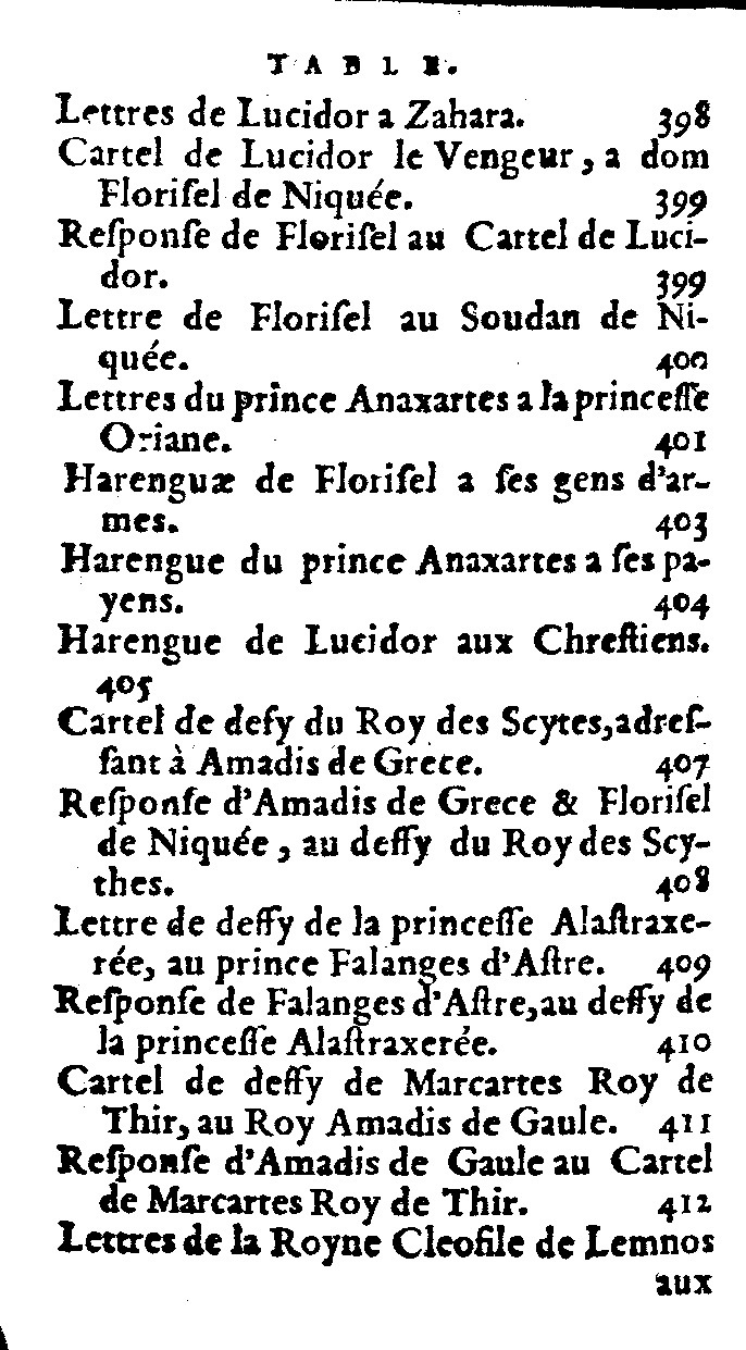 1562 - Jean d’Ogerolles et Gabriel Cotier - Trésor des Amadis - Lucerne 1562 - Jean d’Ogerolles et Gabriel Cotier - Trésor des Amadis - Lucerne