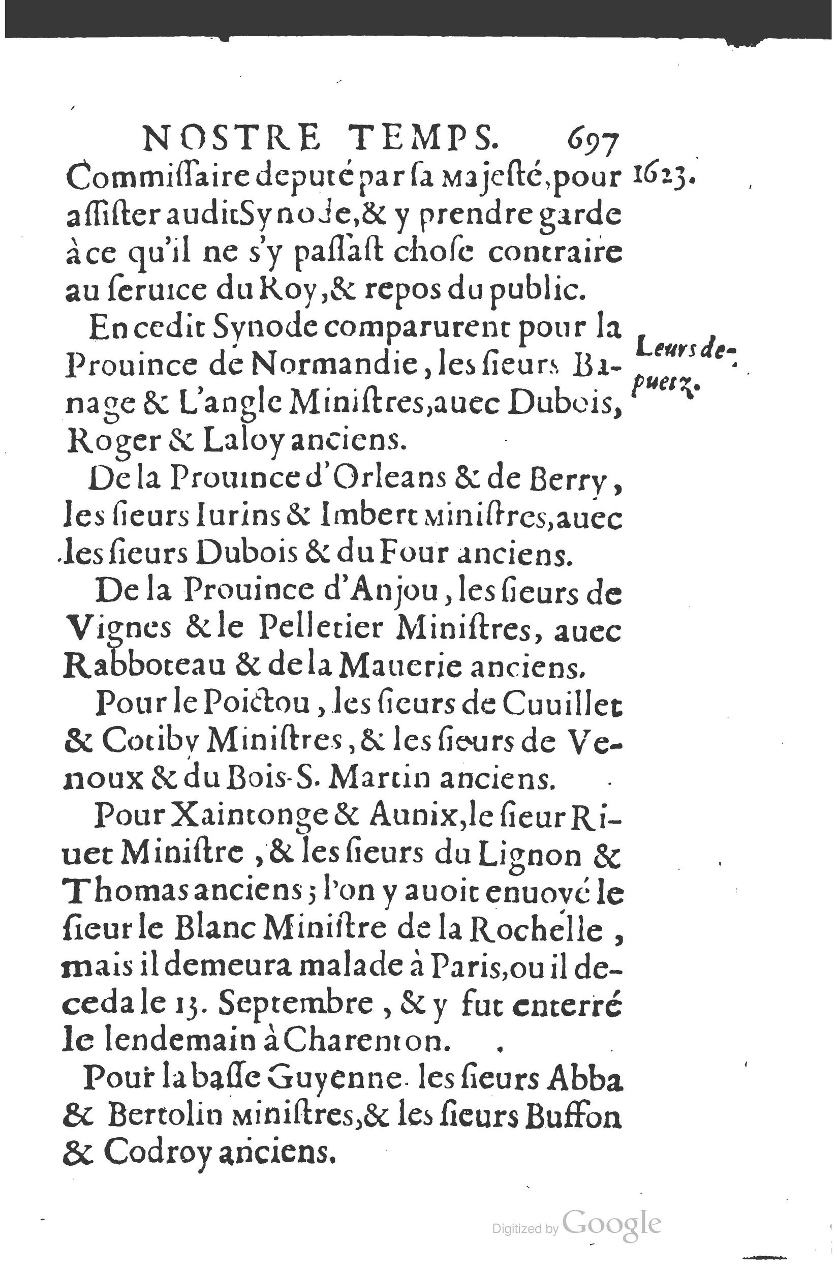 1626 - Joseph Bouillerot - Trésor de l’histoire générale de notre temps - BSB Munich