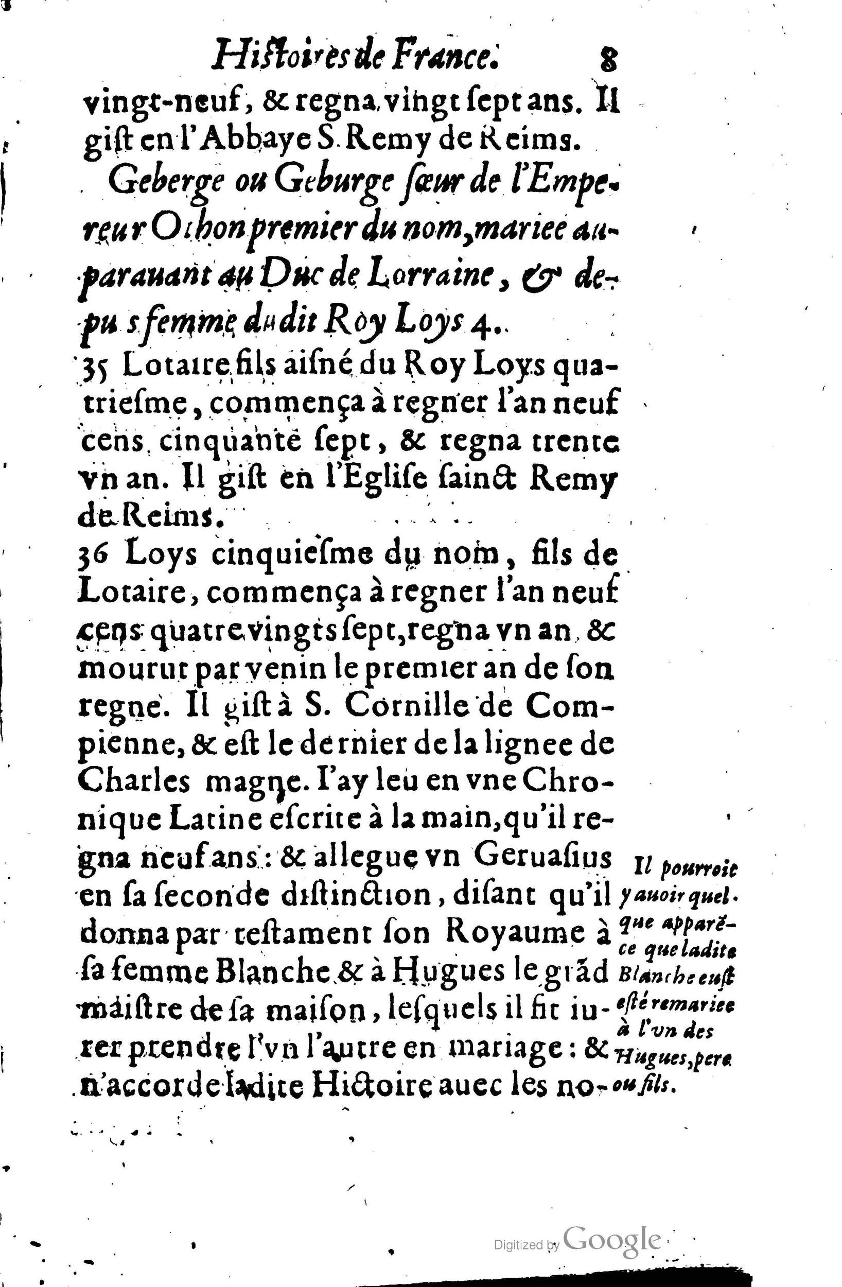 1619 - Jean Corrozet - Trésor des histoires de France - BSB Munich
