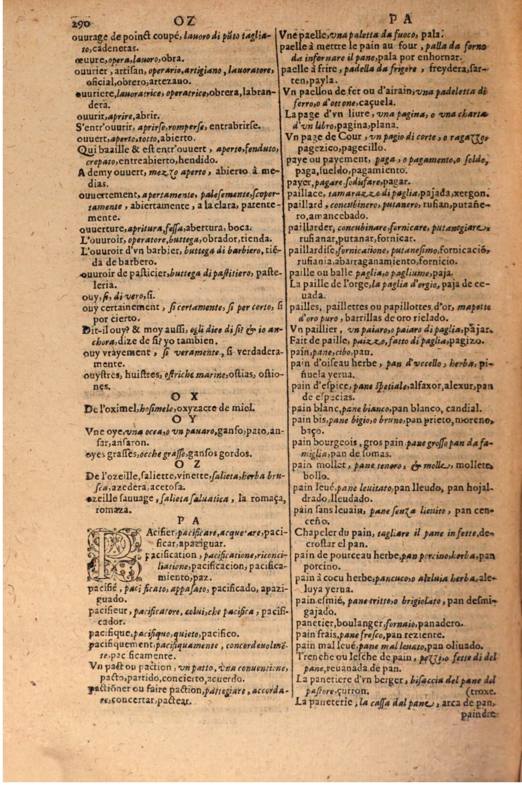 1616 - Pierre de la Rovière - Trésor des trois langues (Seconde partie) - BSB Munich