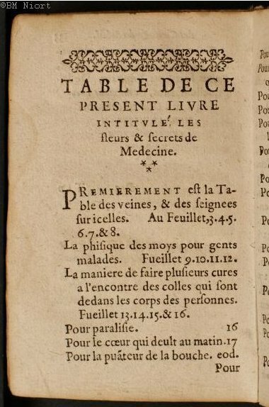 1586 - Benoît Rigaud - Trésor des fleurs et secrets de médecine - Université Paris Cité