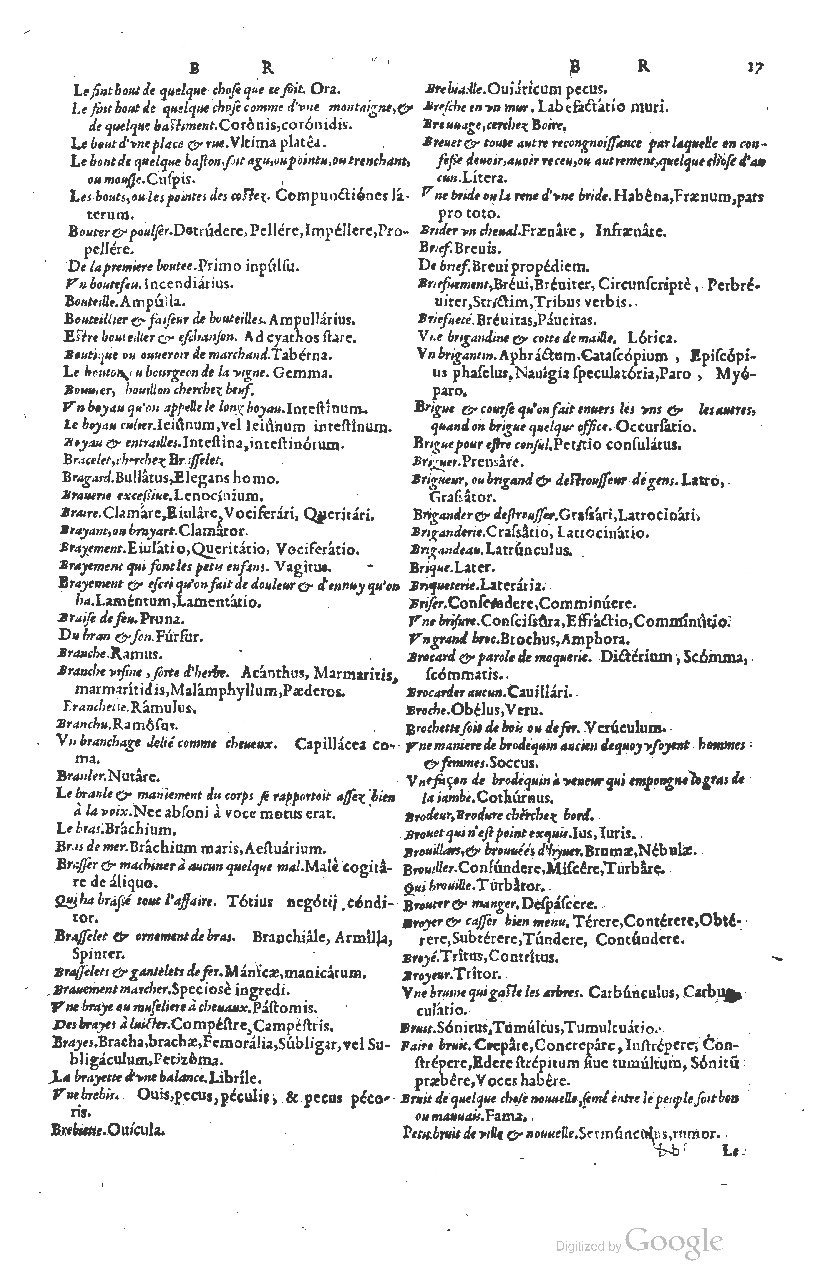 1585 - Simphorianum Beraud et Stephanum Michaëlem - Trésor des mots et traits français - Barcelone 1585 - Simphorianum Beraud et Stephanum Michaëlem - Trésor des mots et traits français - Barcelone