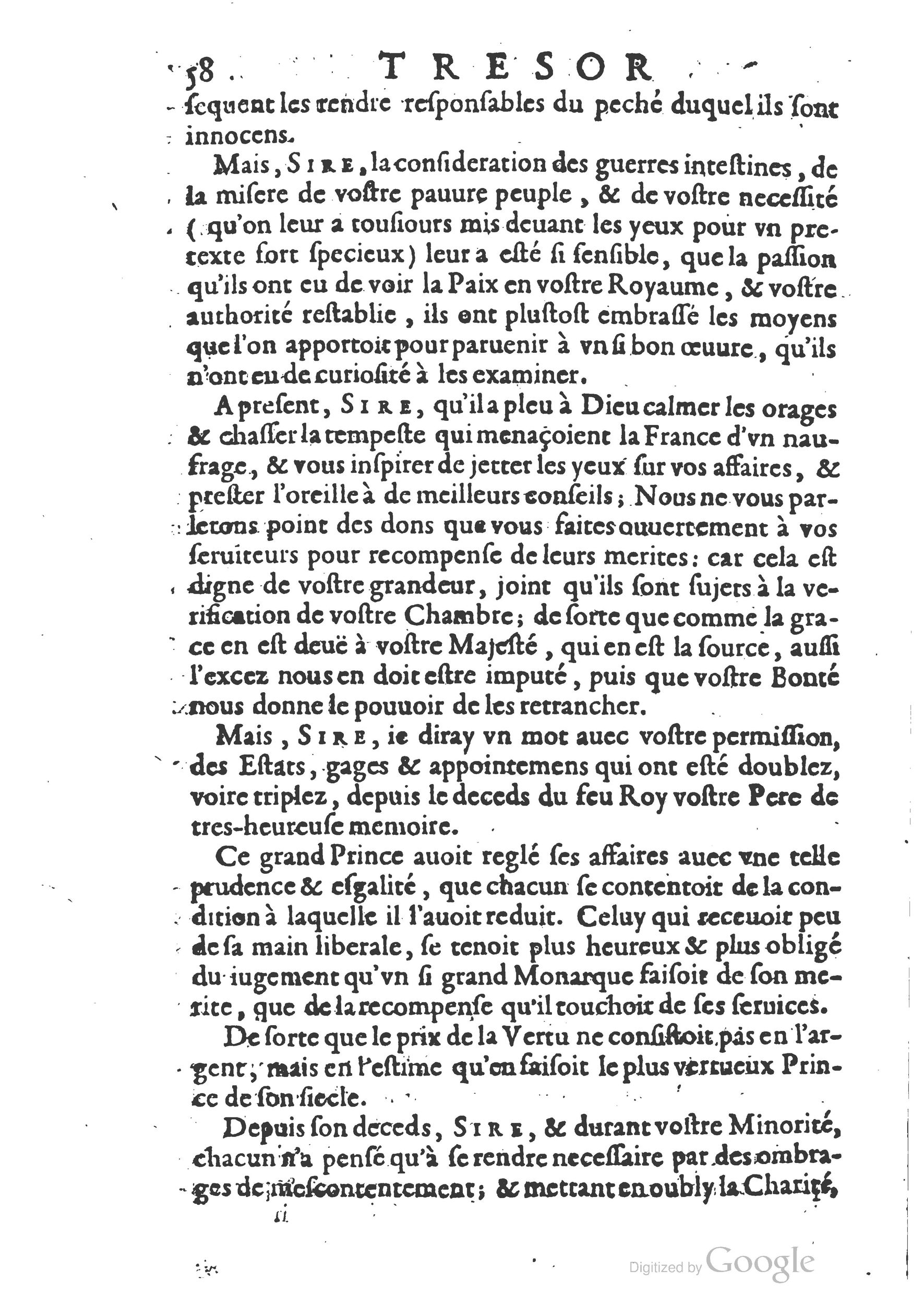 1654 - Michel Bobin - Trésor des harangues, remontrances et oraisons funèbres - BM Lyon