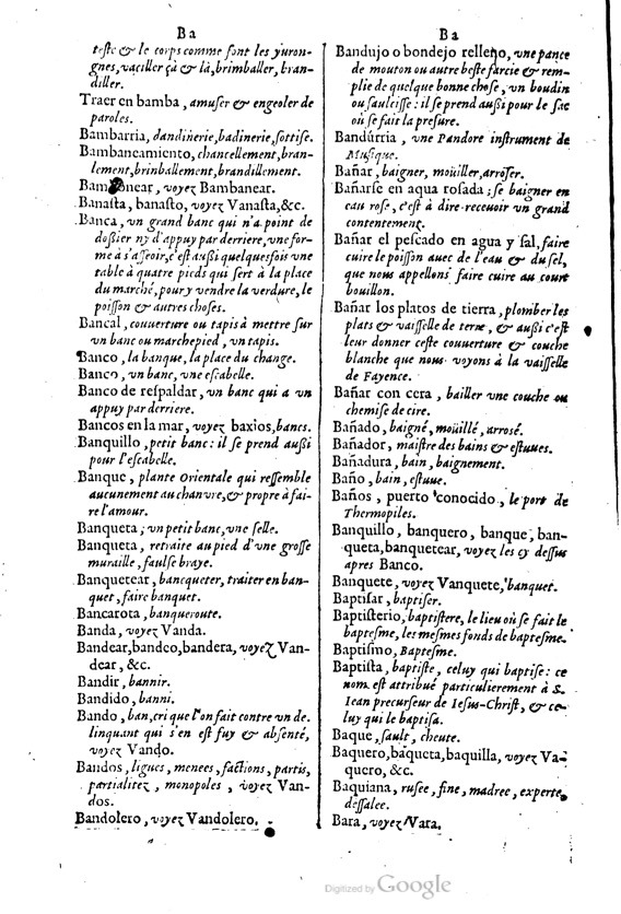 1621 - Adrian Tiffaine - Trésor des deux langues espagnole et française - BM Lyon