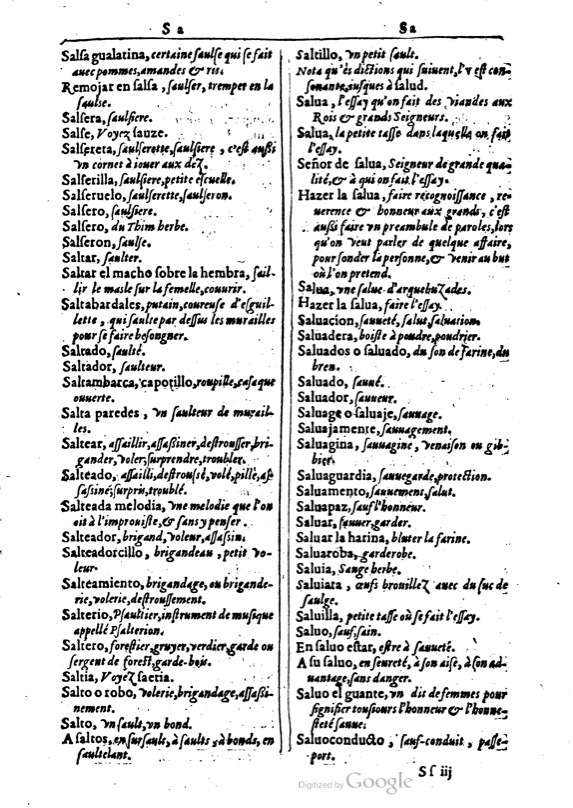 1616 - Veuve Marc Orry - Trésor des deux langues espagnole et française (Première et Seconde parties) - BM Lyon