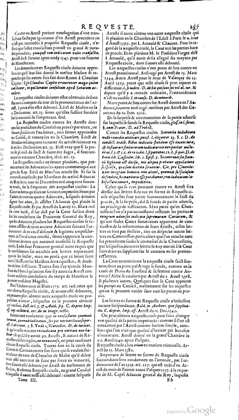 1629 - Veuve Nicolas Buon - Trésor du droit français (21754 T. 3) - BM Lyon