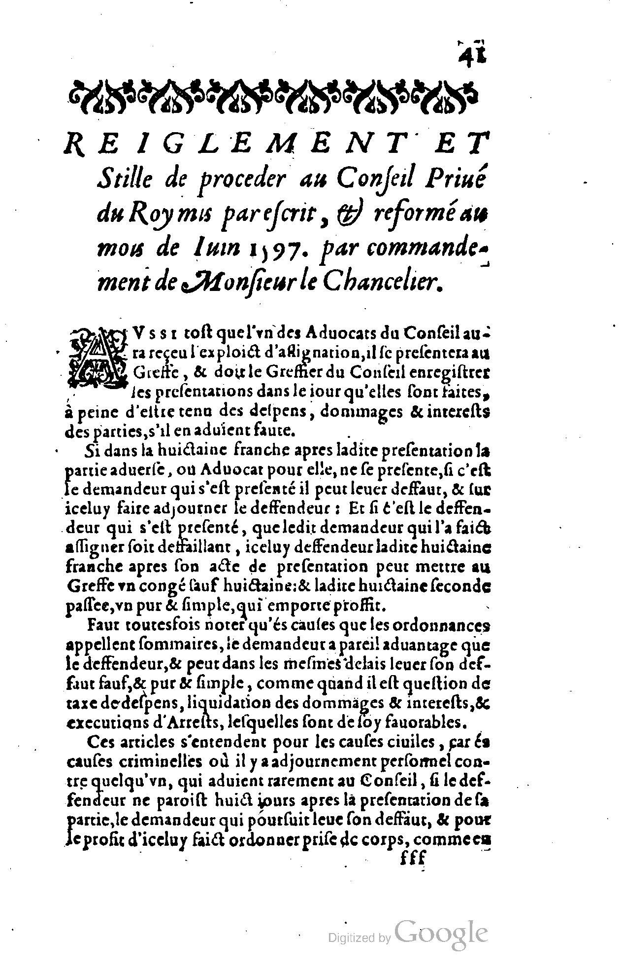 1614 - Jean Richer - Trésor du nouveau style et protocole de la chancellerie de France - BSB Munich