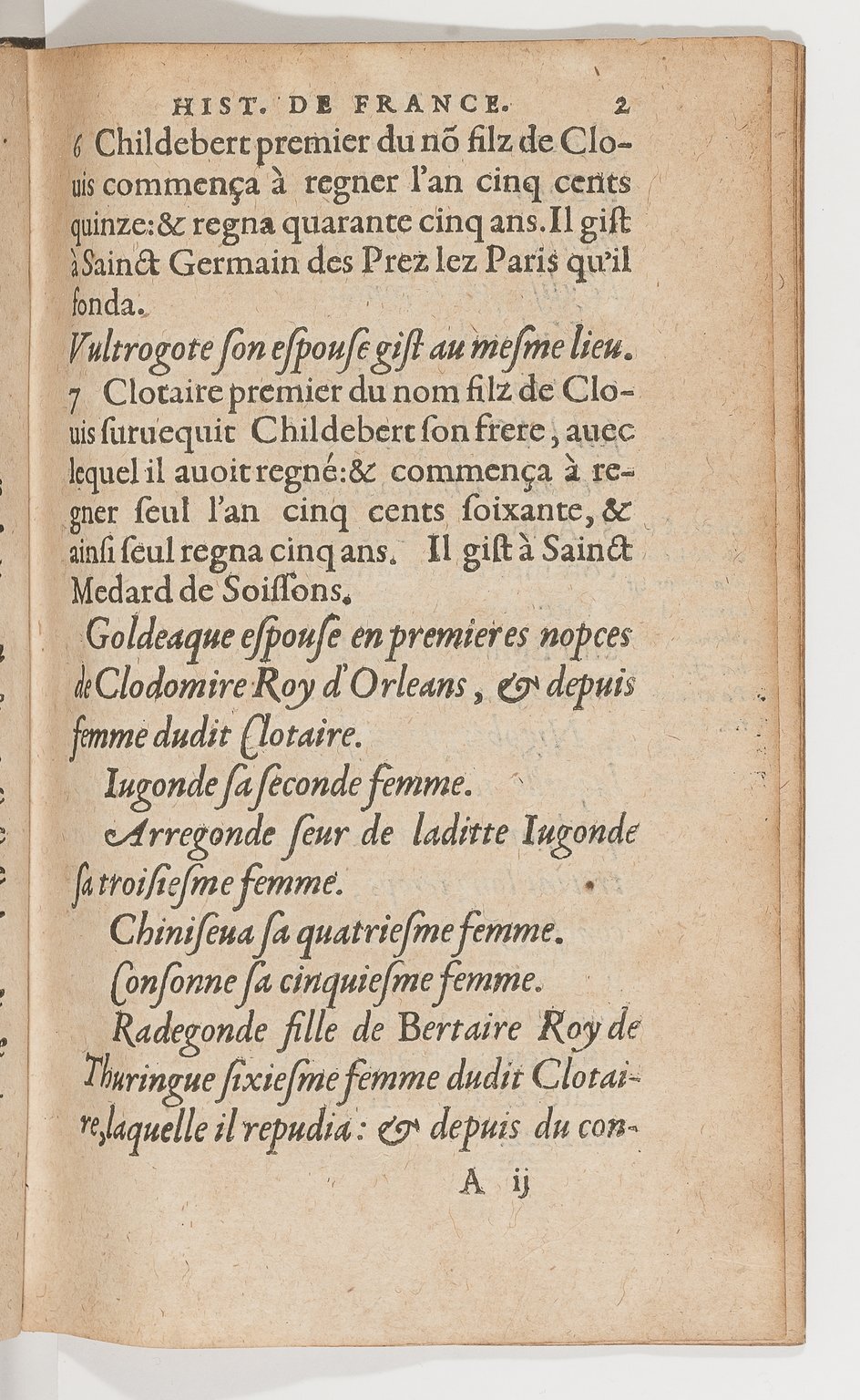 1583 - Galiot Corrozet - Trésor des histoires de France - BnF