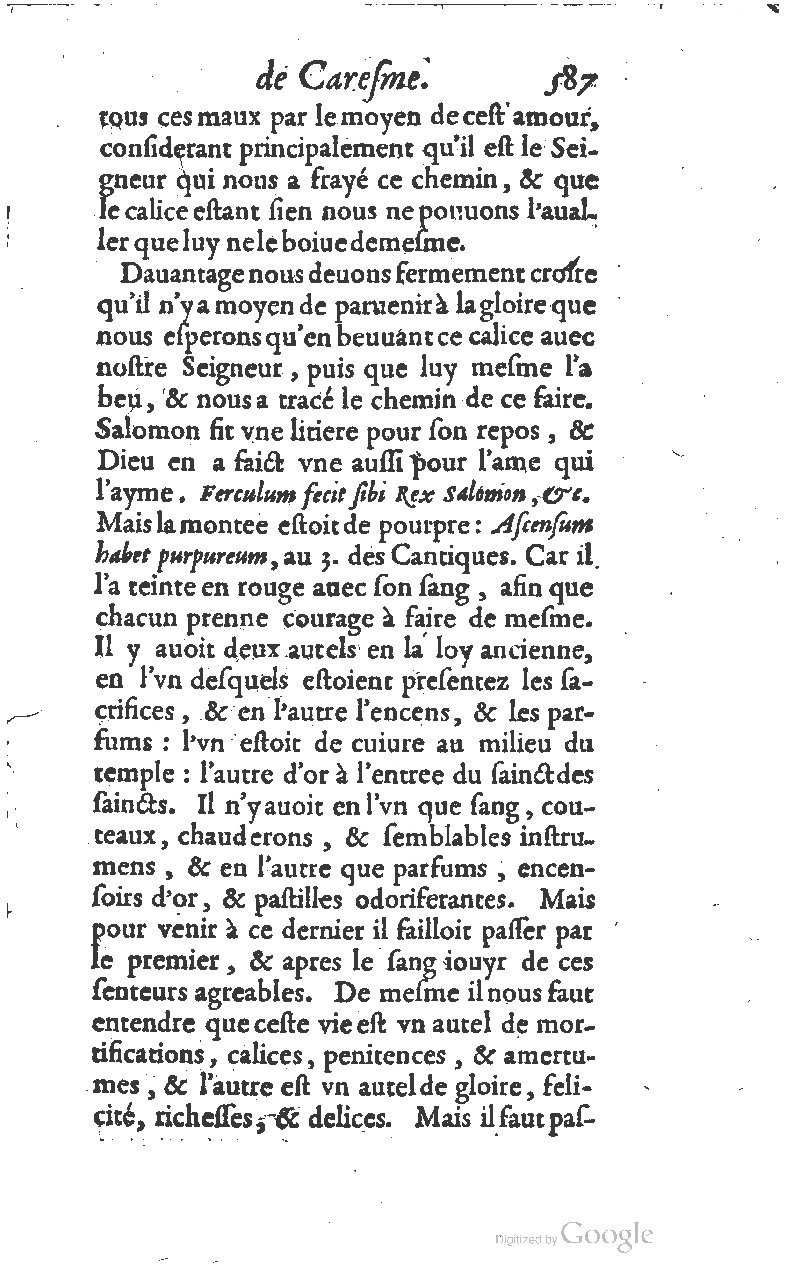 1607 - Nicolas Du Fossé - Trésor quadragésimal - T 01 - BM Lyon