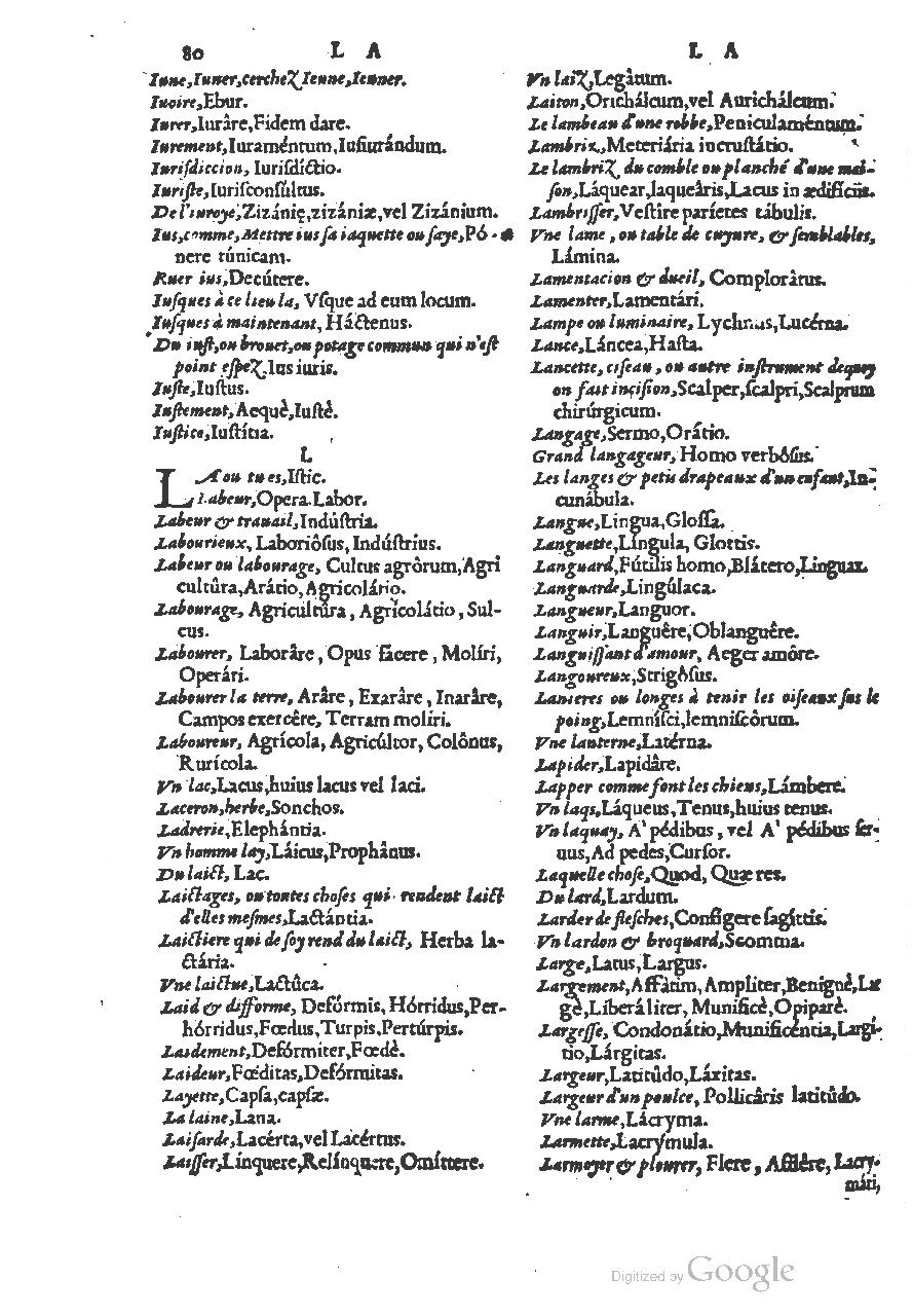 1558 - Guillaume Rouillé - Trésor des mots et traits français - BSB Munich